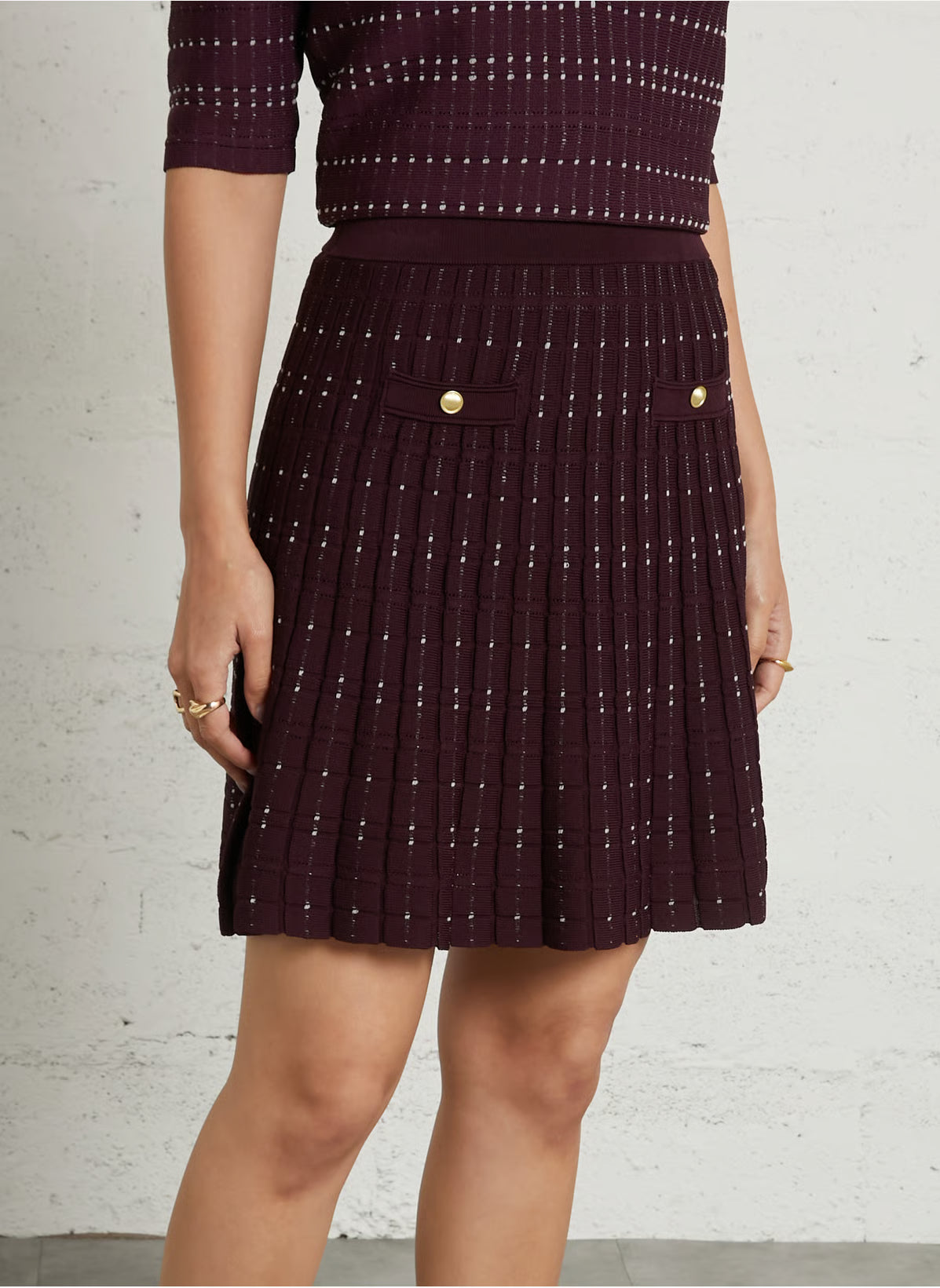 FRADELA SKIRT - PRUNE