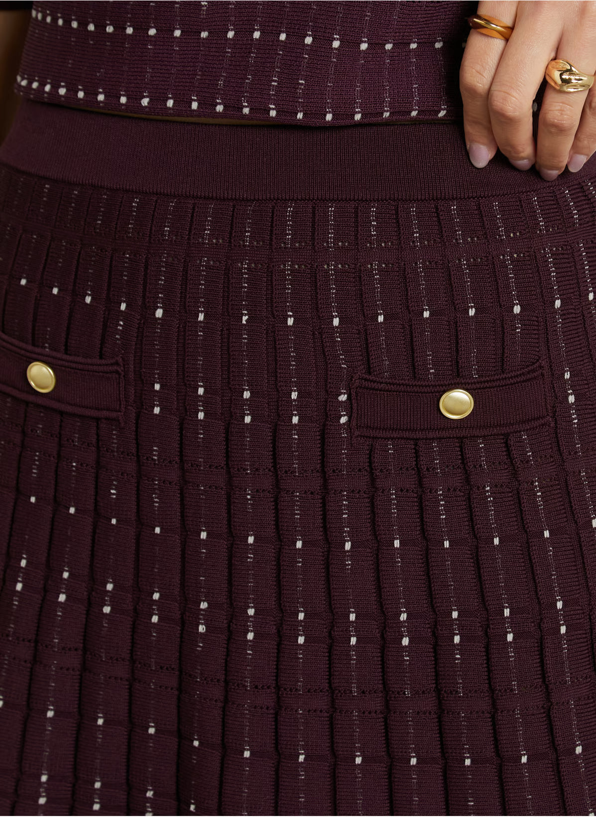FRADELA SKIRT - PRUNE