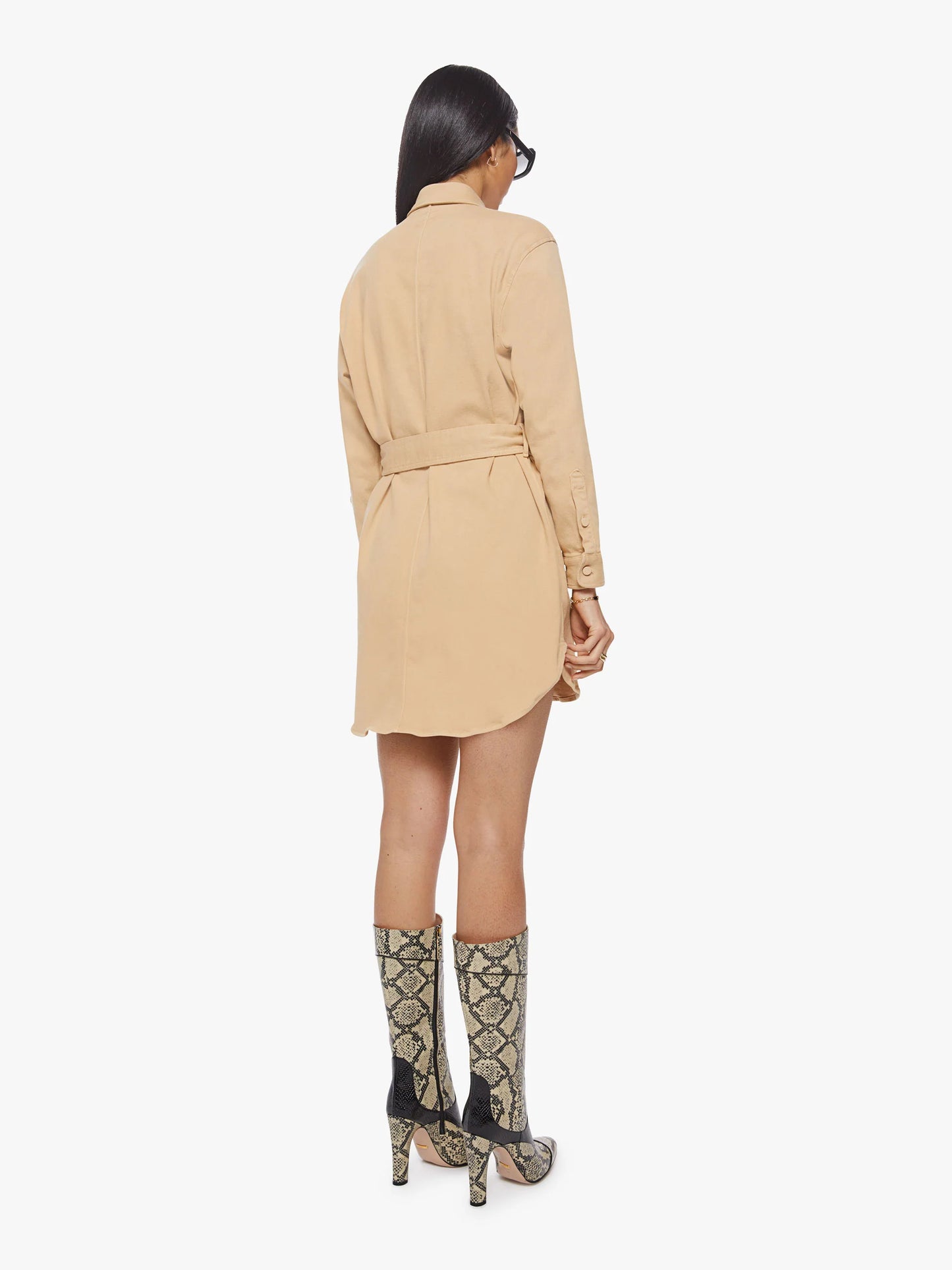 THE CADET MINI SHIRT DRESS - SAND