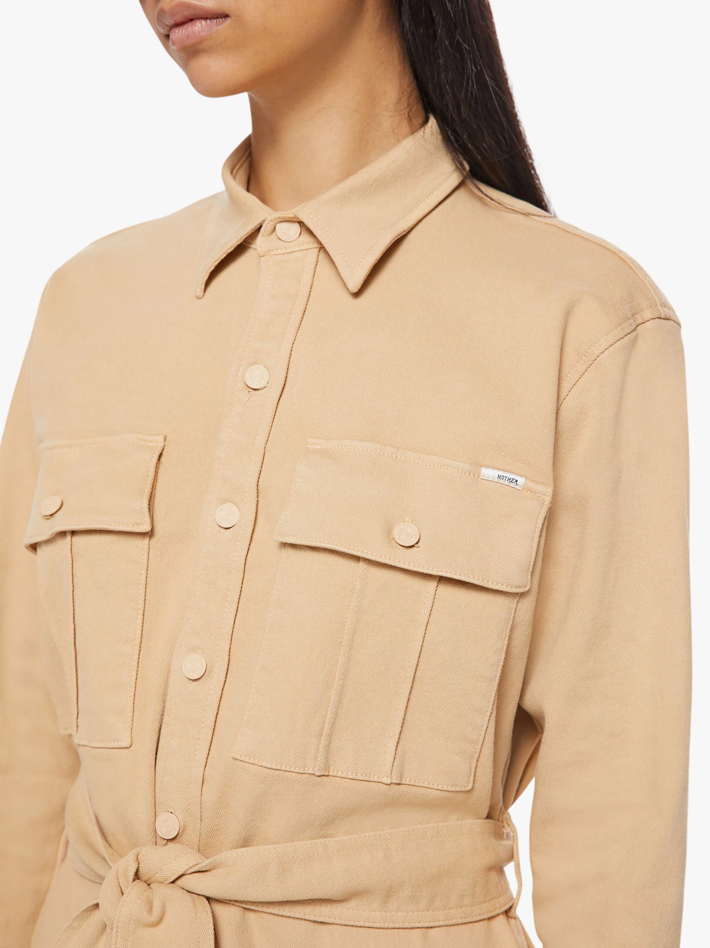 THE CADET MINI SHIRT DRESS - SAND