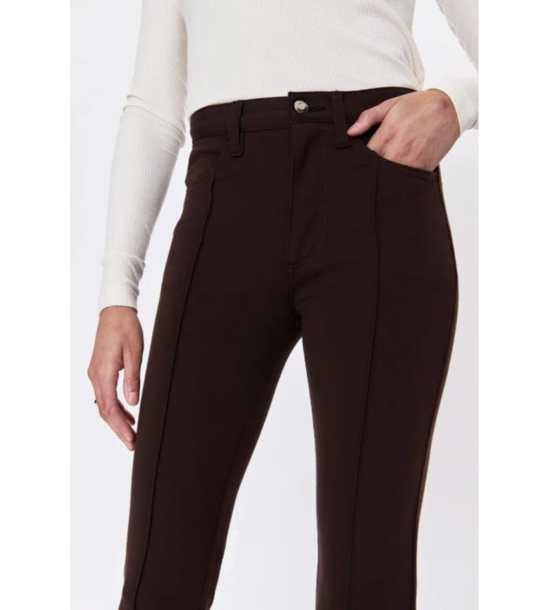 SASKIA HIGH RISE ANKLE BOOT PANT - MOCHA