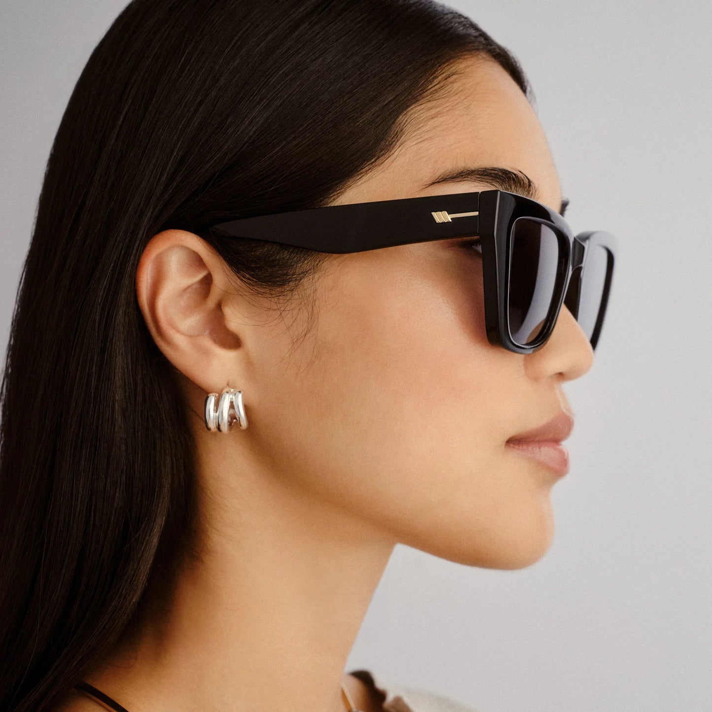 LE COEUR SUNGLASSES - BLACK POLARISED