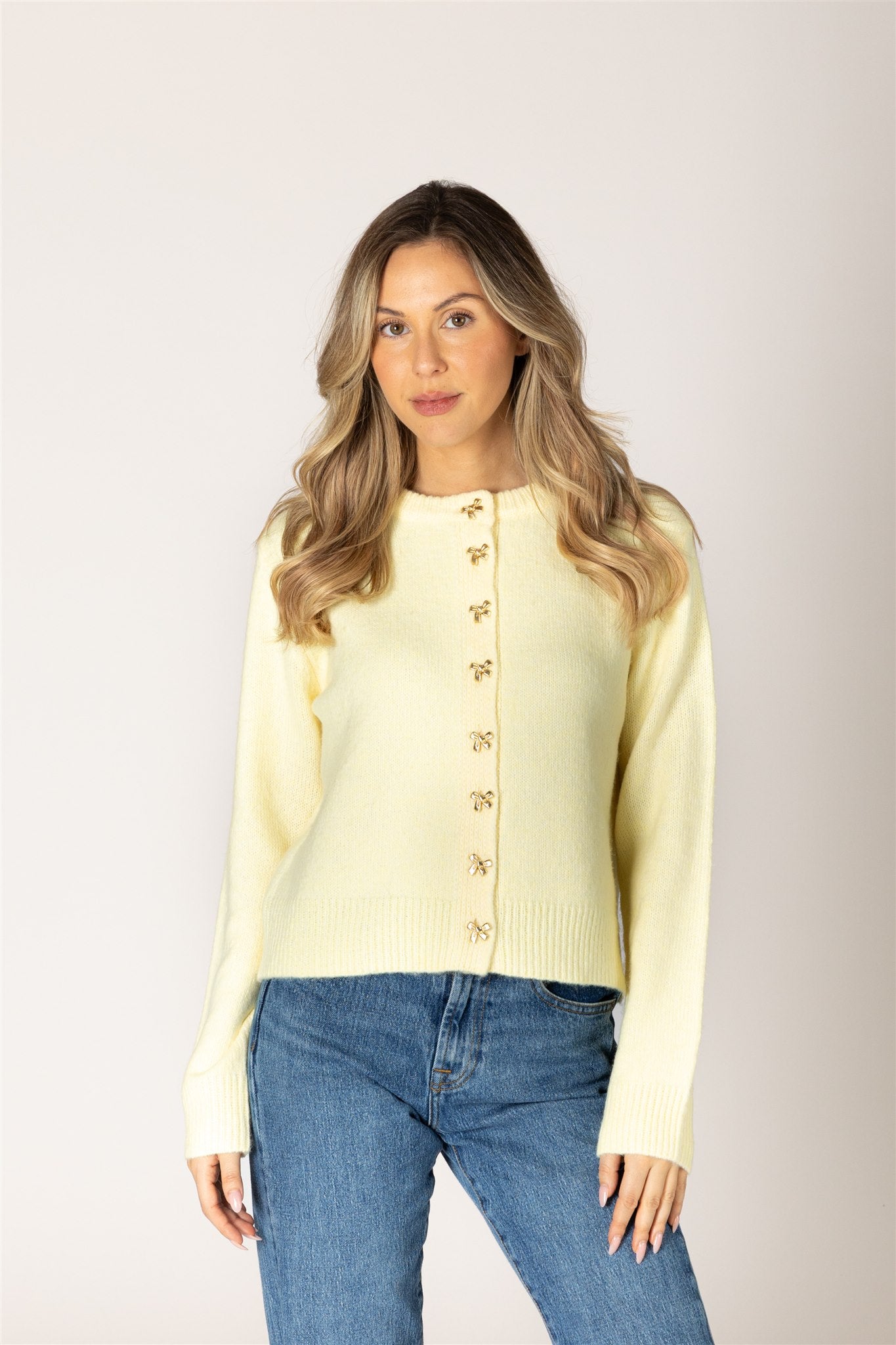AISHA BOW CARDIGAN