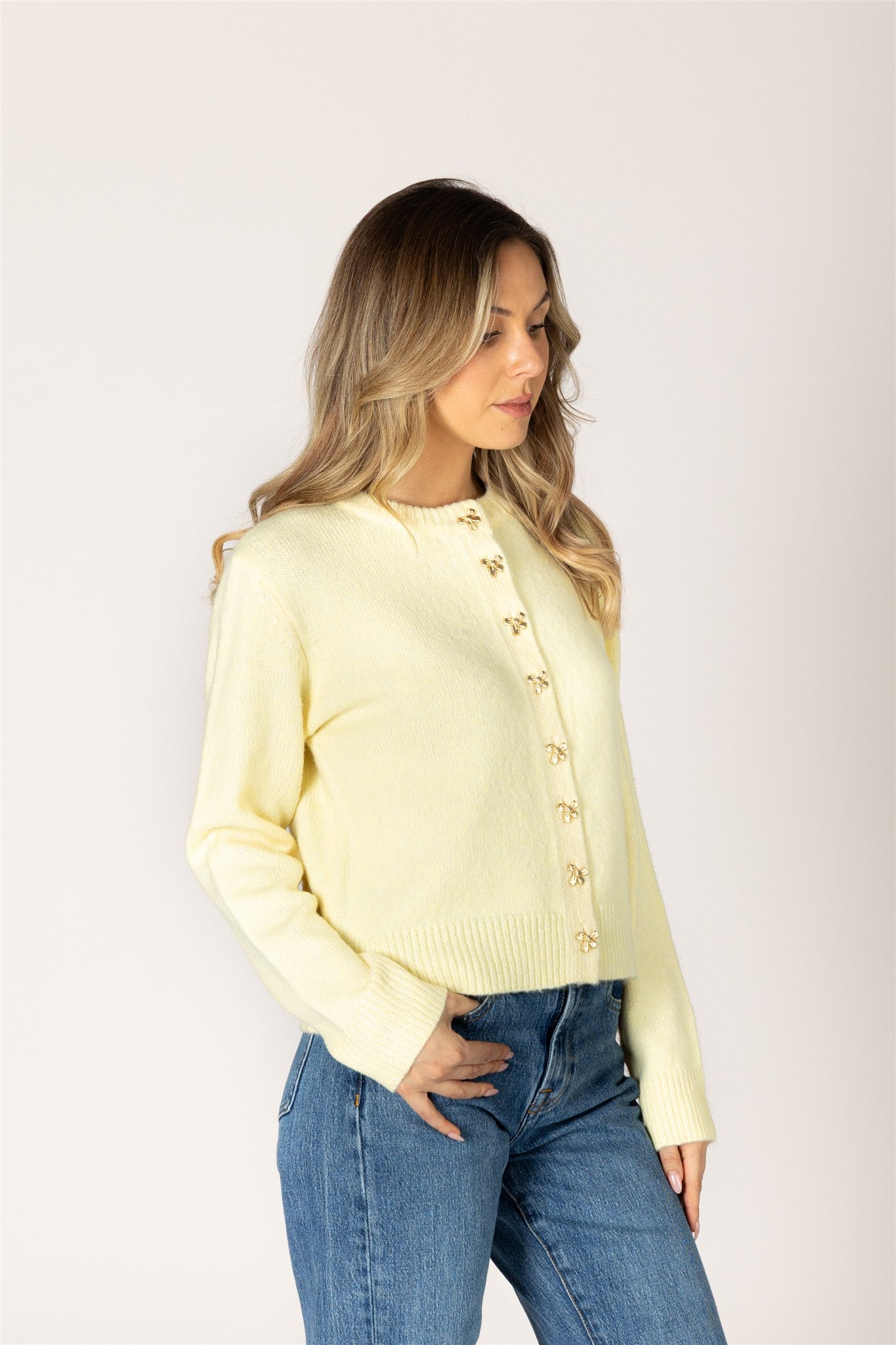 AISHA BOW CARDIGAN