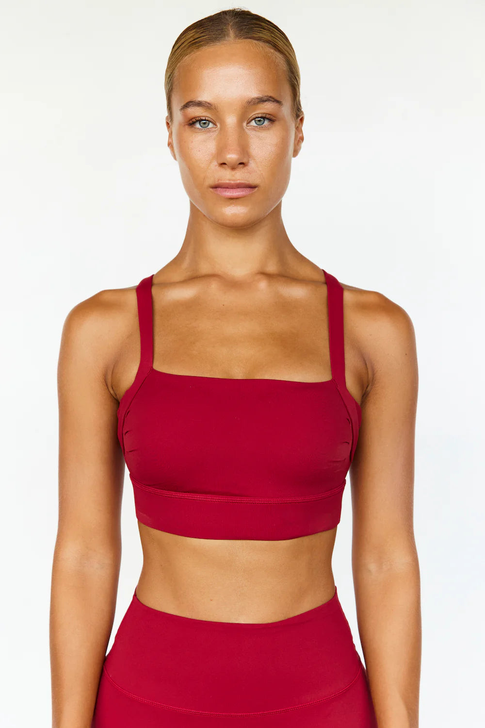 LUXE BALANCE SIGNATURE SPORTS BRA - DARK CHERRY