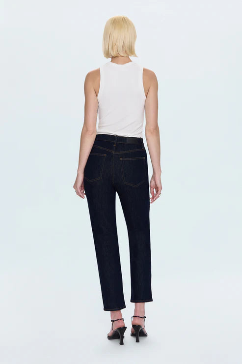 BRI ANKLE HIGH RISE SLIM STRAIGHT JEAN - NIGHTFALL