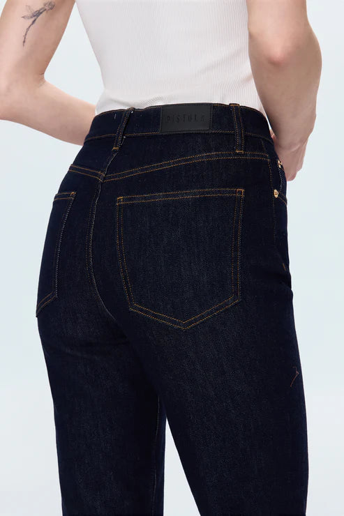 BRI ANKLE HIGH RISE SLIM STRAIGHT JEAN - NIGHTFALL