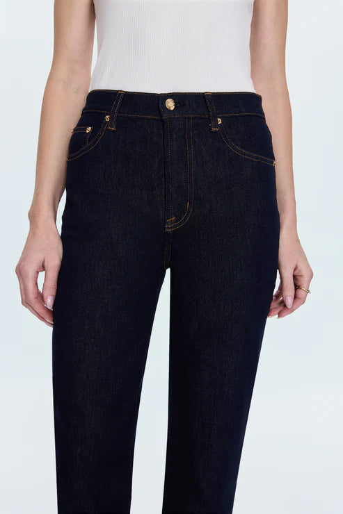 BRI ANKLE HIGH RISE SLIM STRAIGHT JEAN - NIGHTFALL