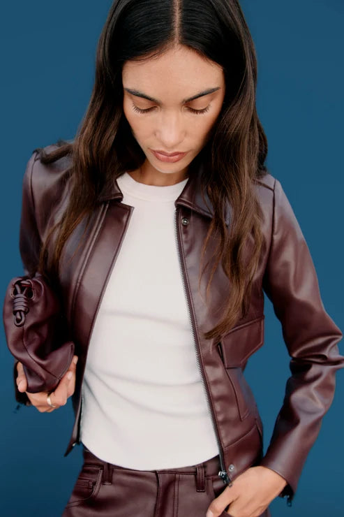 BEX SHRUNKEN JACKET - CABERNET