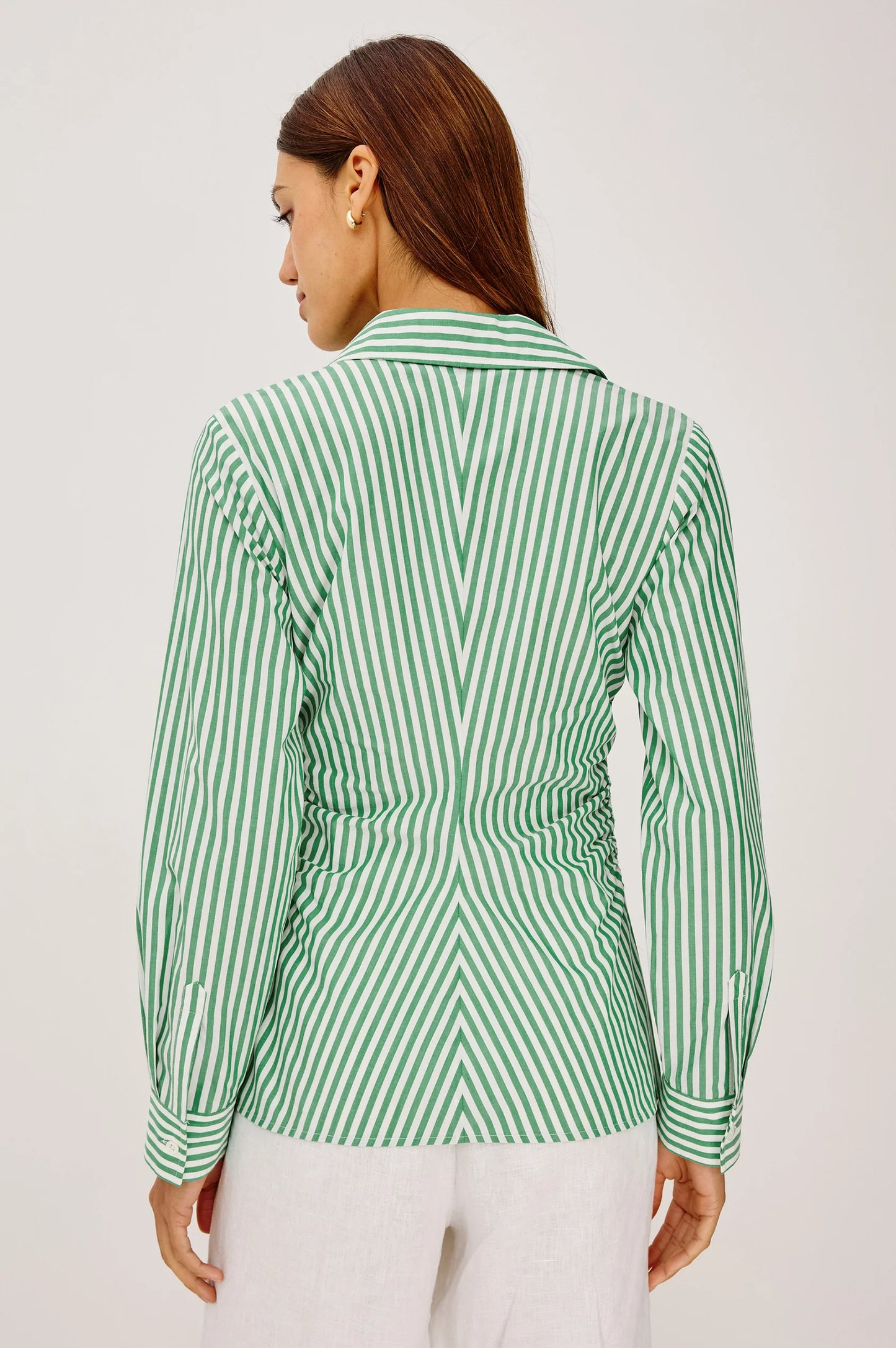CARALYN SHIRT - EMERALD STRIPE