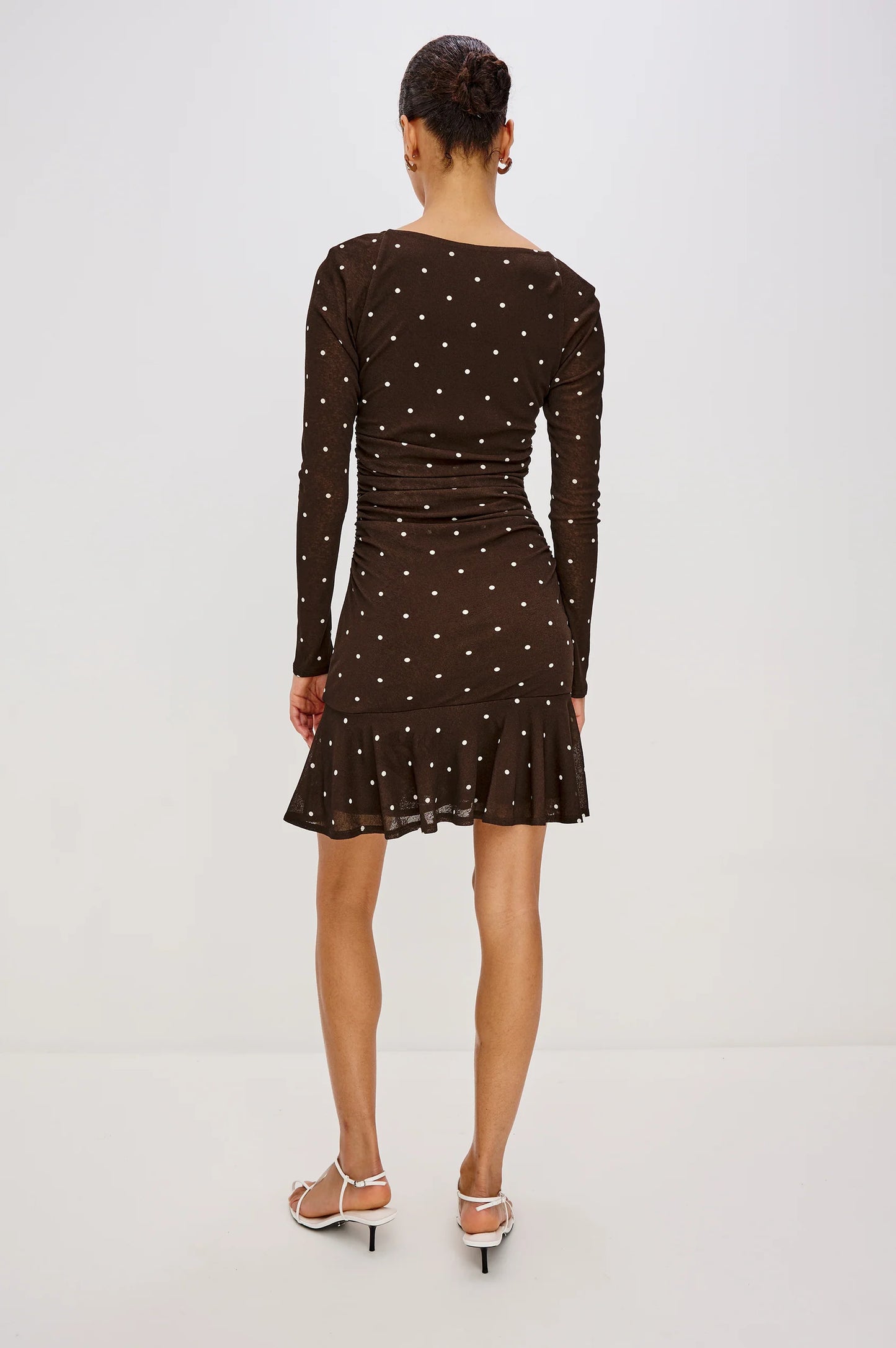 CELANO DRESS - COCOA POLKA DOTS
