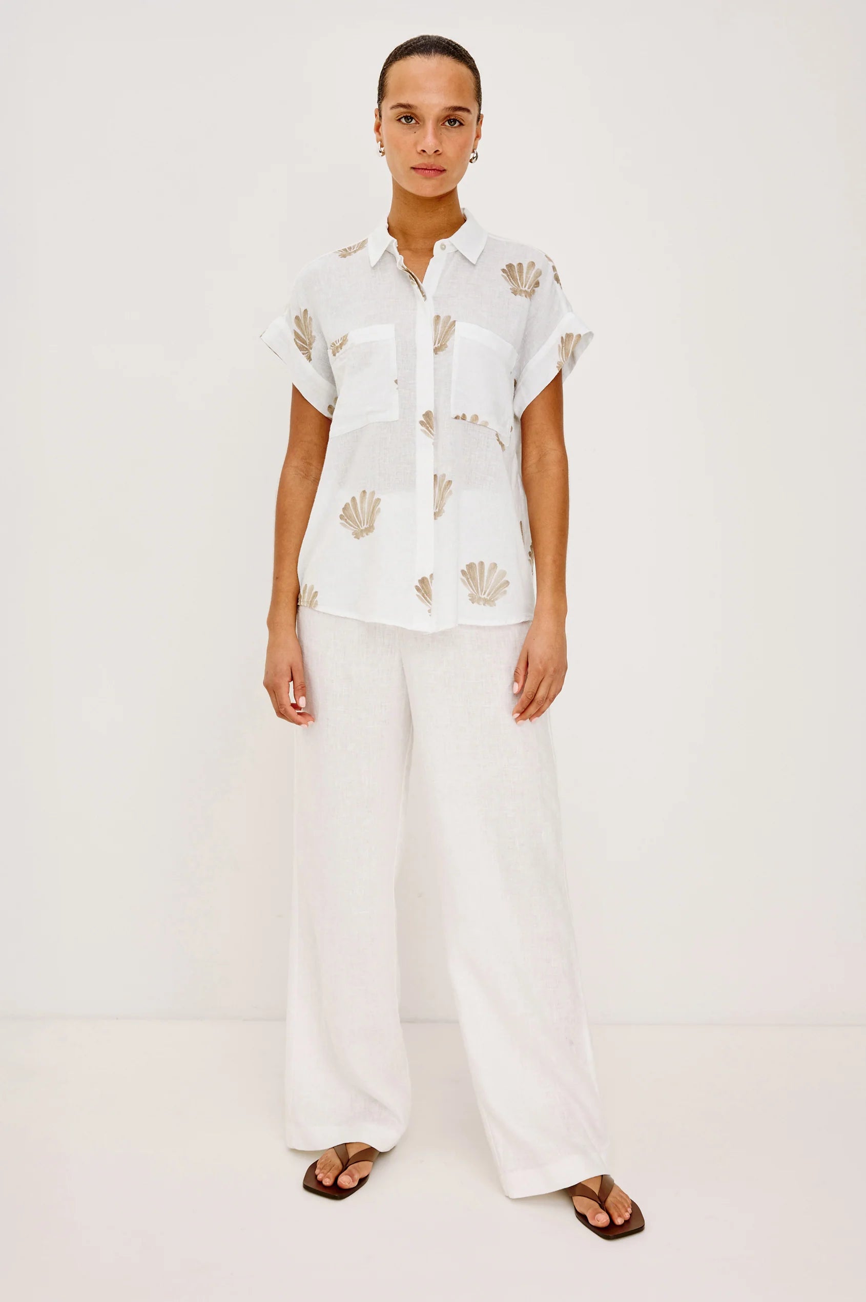 CITO SHIRT - TAUPE SEASHELLS