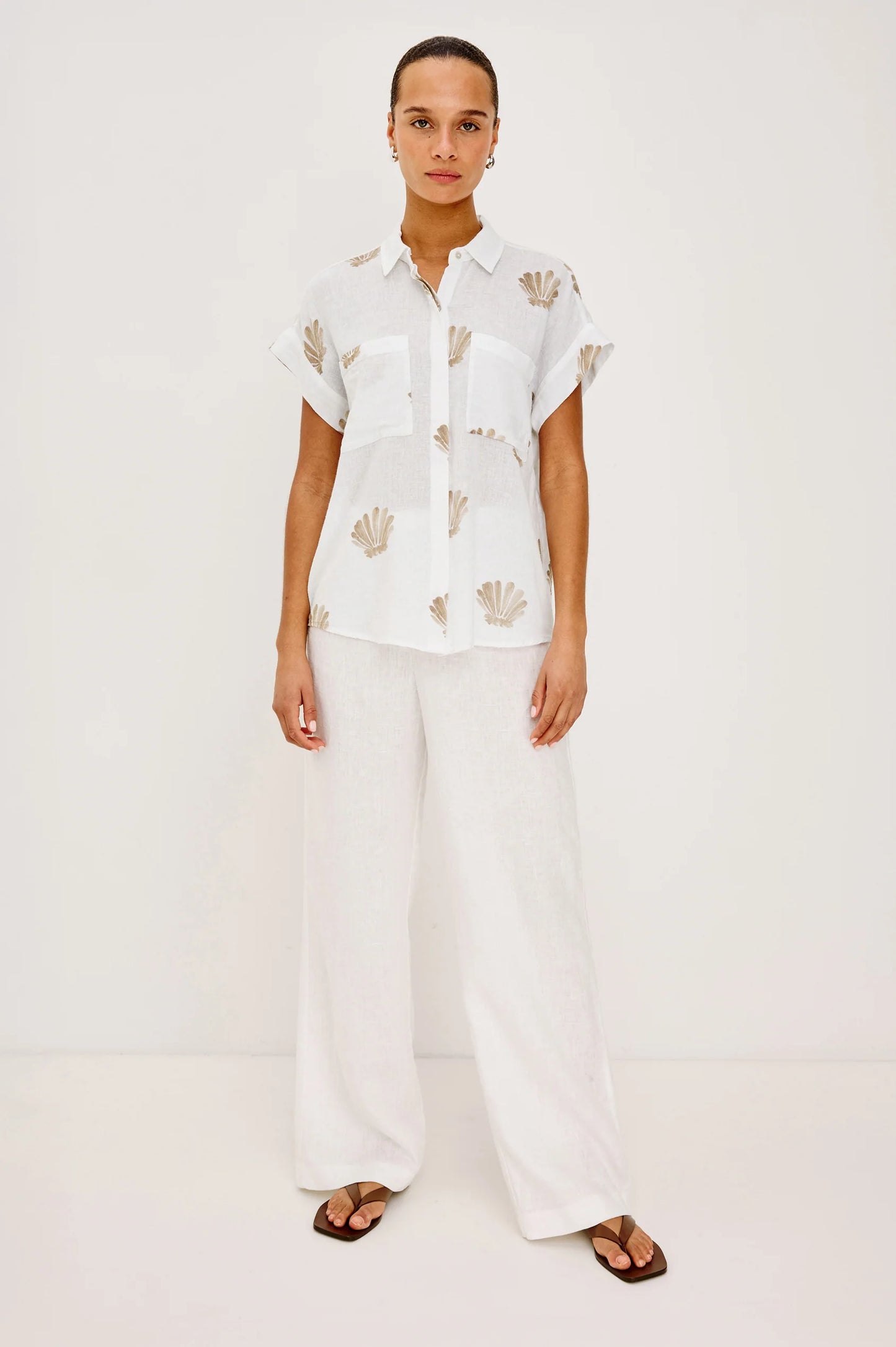 CITO SHIRT - TAUPE SEASHELLS