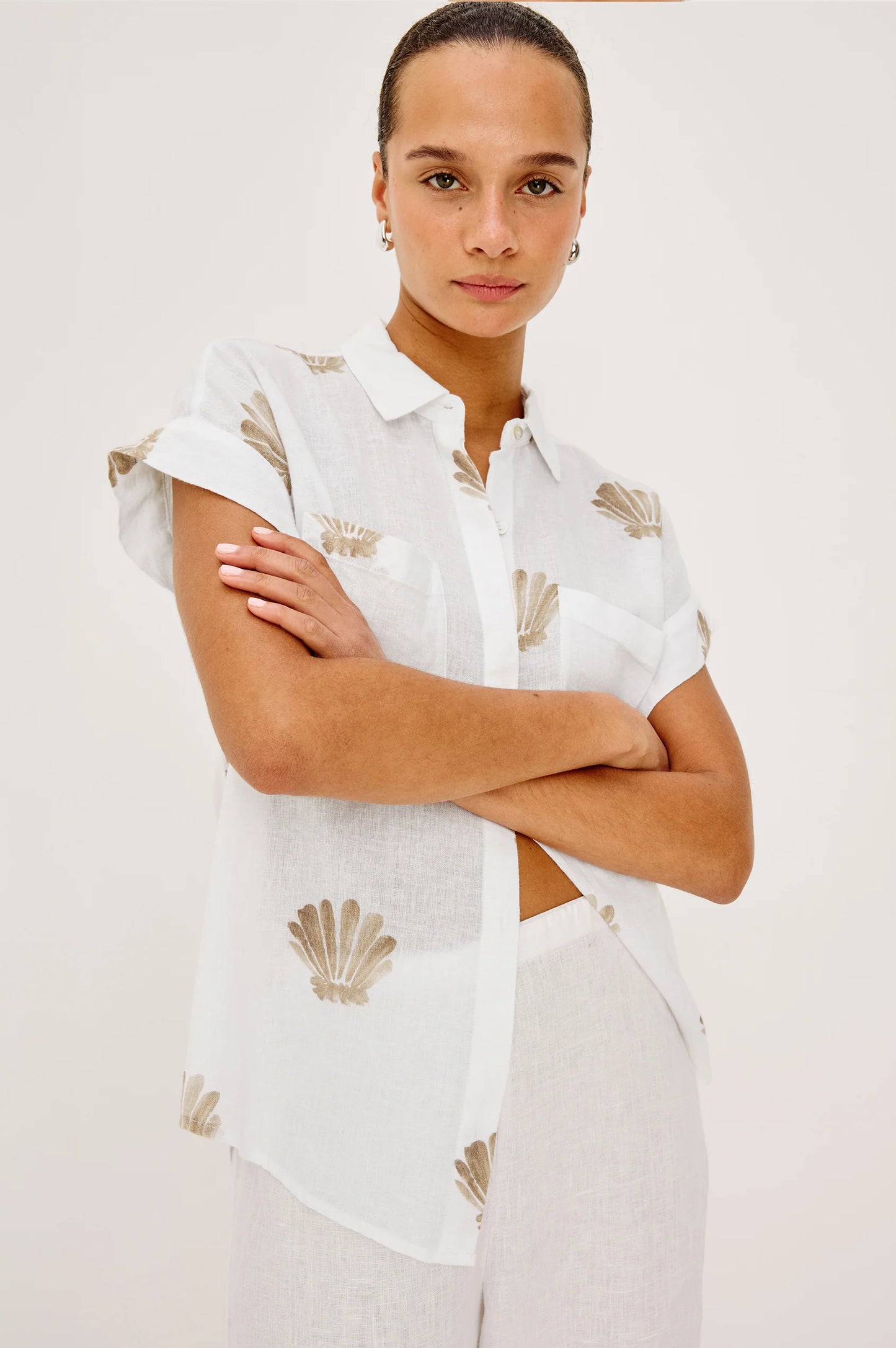 CITO SHIRT - TAUPE SEASHELLS