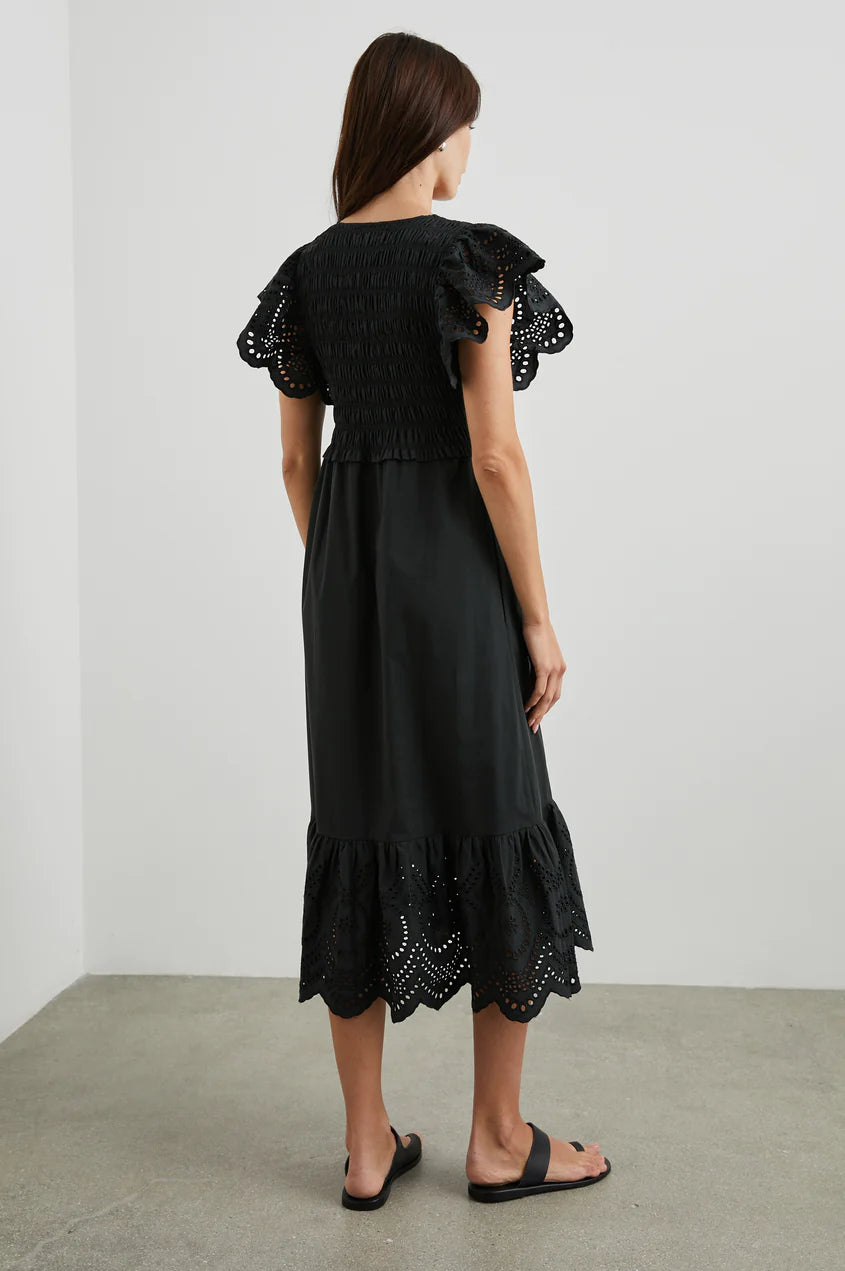 CLEMENTINE DRESS - BLACK EYELET