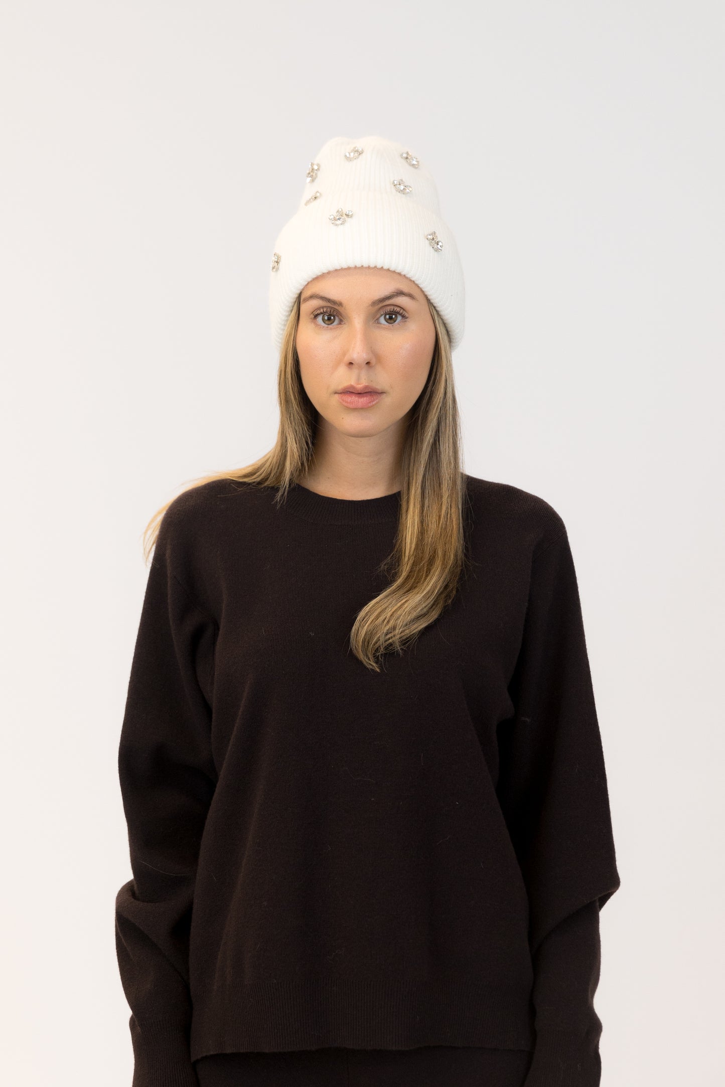 CRYSTAL BEANIE (VARIOUS COLOURS)