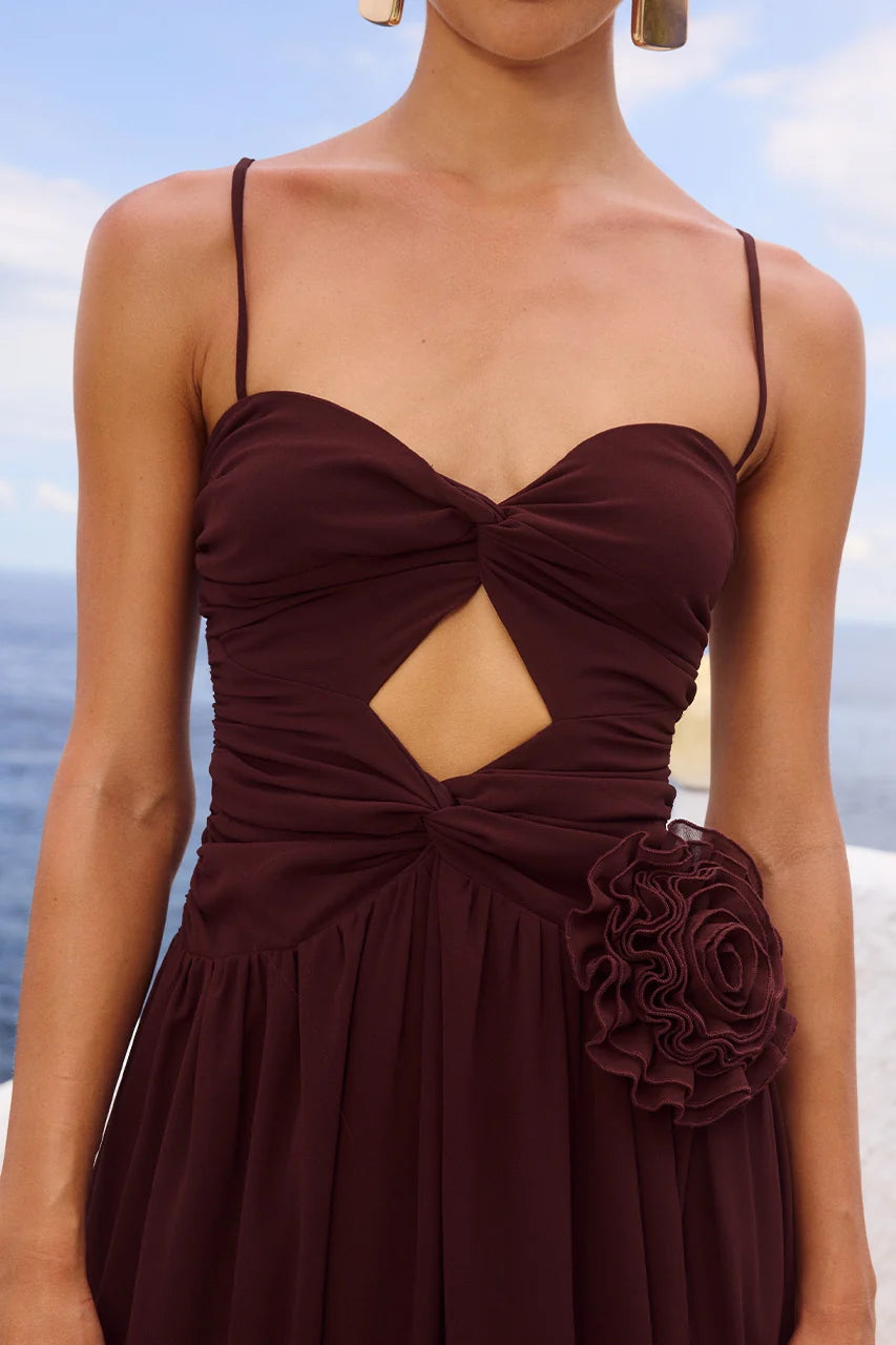 DANIKA MAXI DRESS - CHOCOLATE