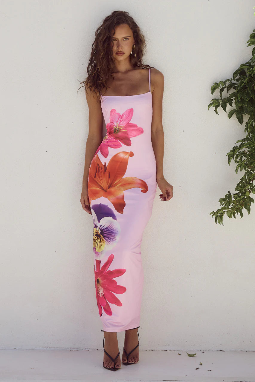 DEIA MIDI DRESS - MULTI FLOWER