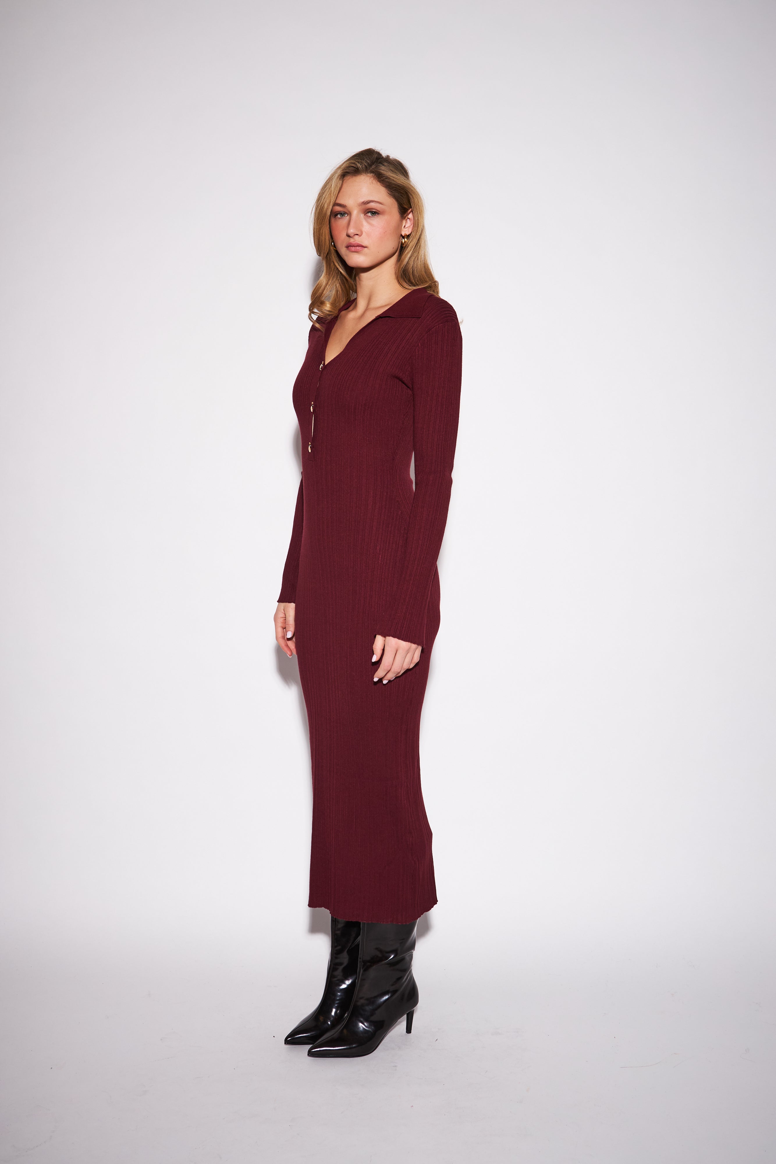 DELANEY CARDIGAN - DEEP BURGUNDY