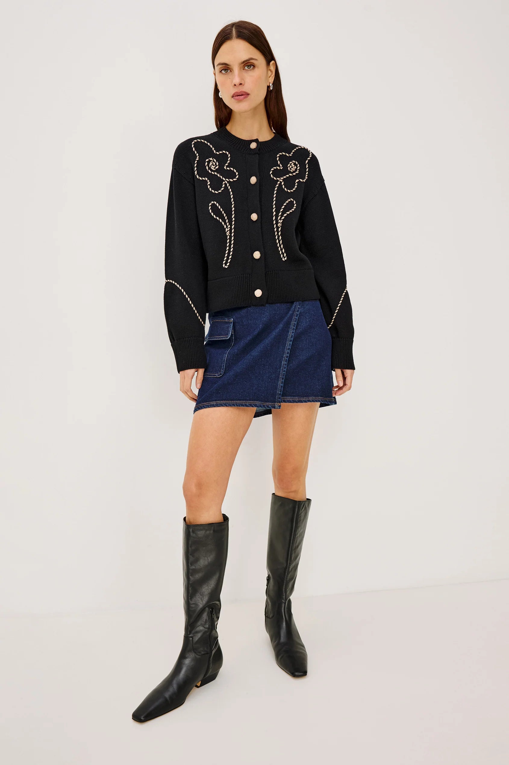 DILLON SKIRT - RINSE INDIGO