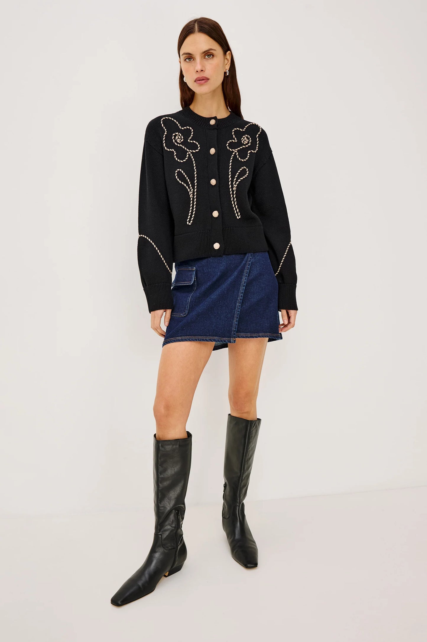 DILLON SKIRT - RINSE INDIGO