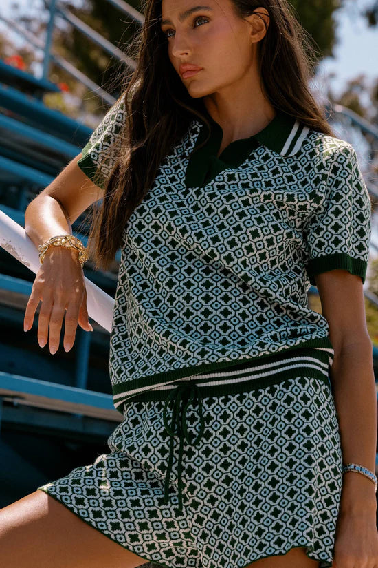 GIANA TOP - RACQUET CLUB GREEN