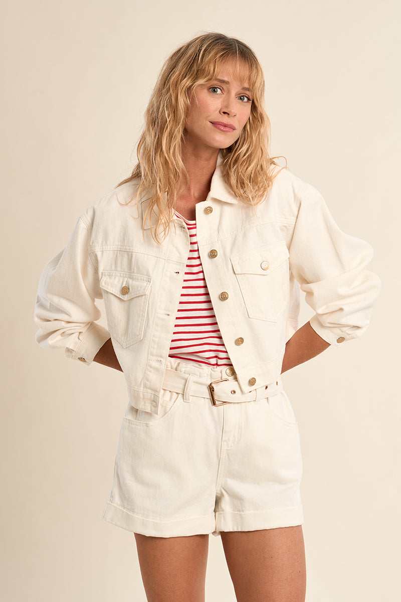 DENIM JACKET - BLANC