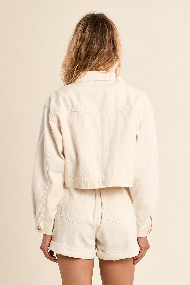 DENIM JACKET - BLANC