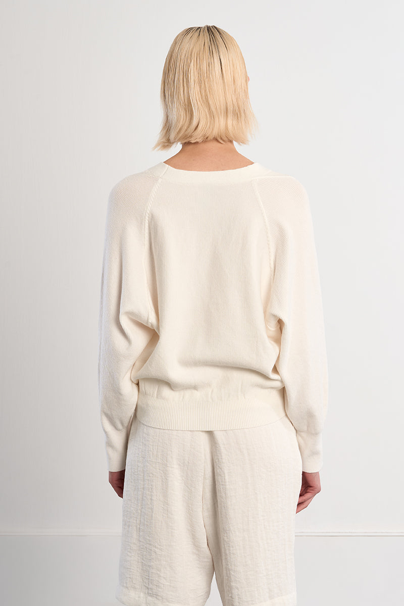 KNIT CARDIGAN - ECRU