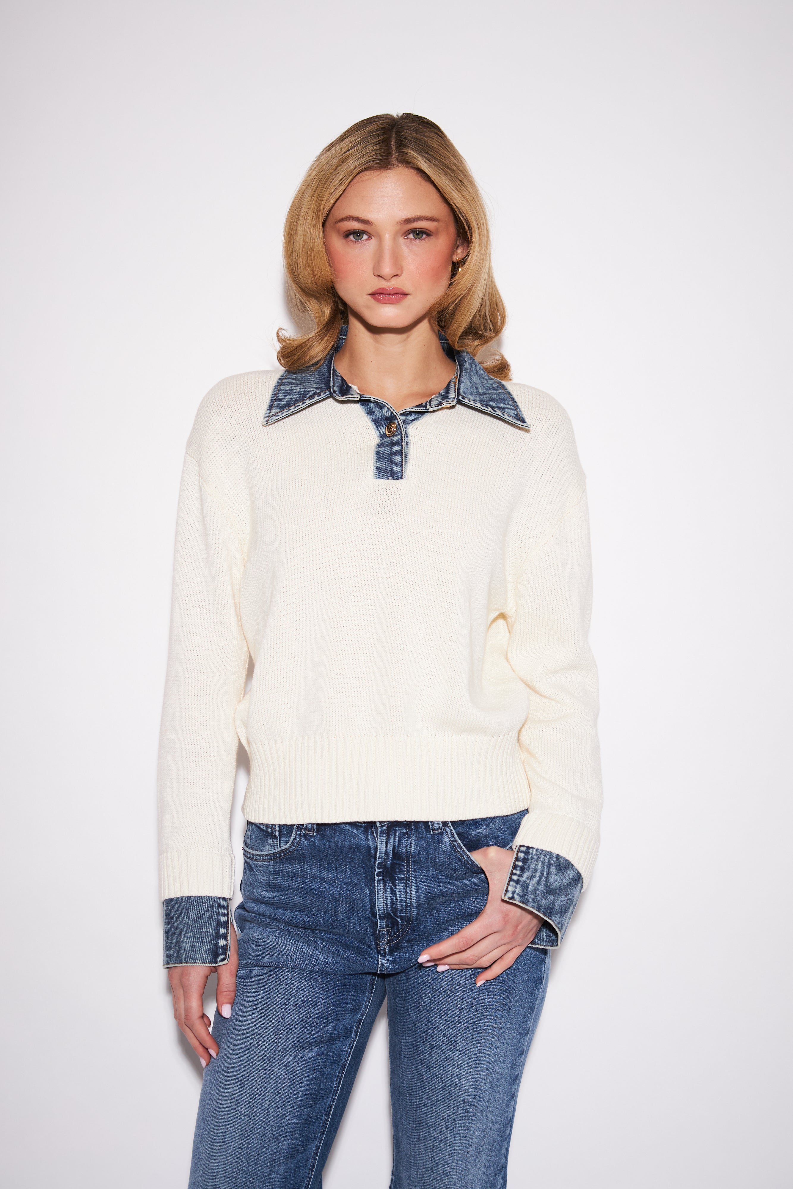 ELTON SWEATER - OXFORD DENIM