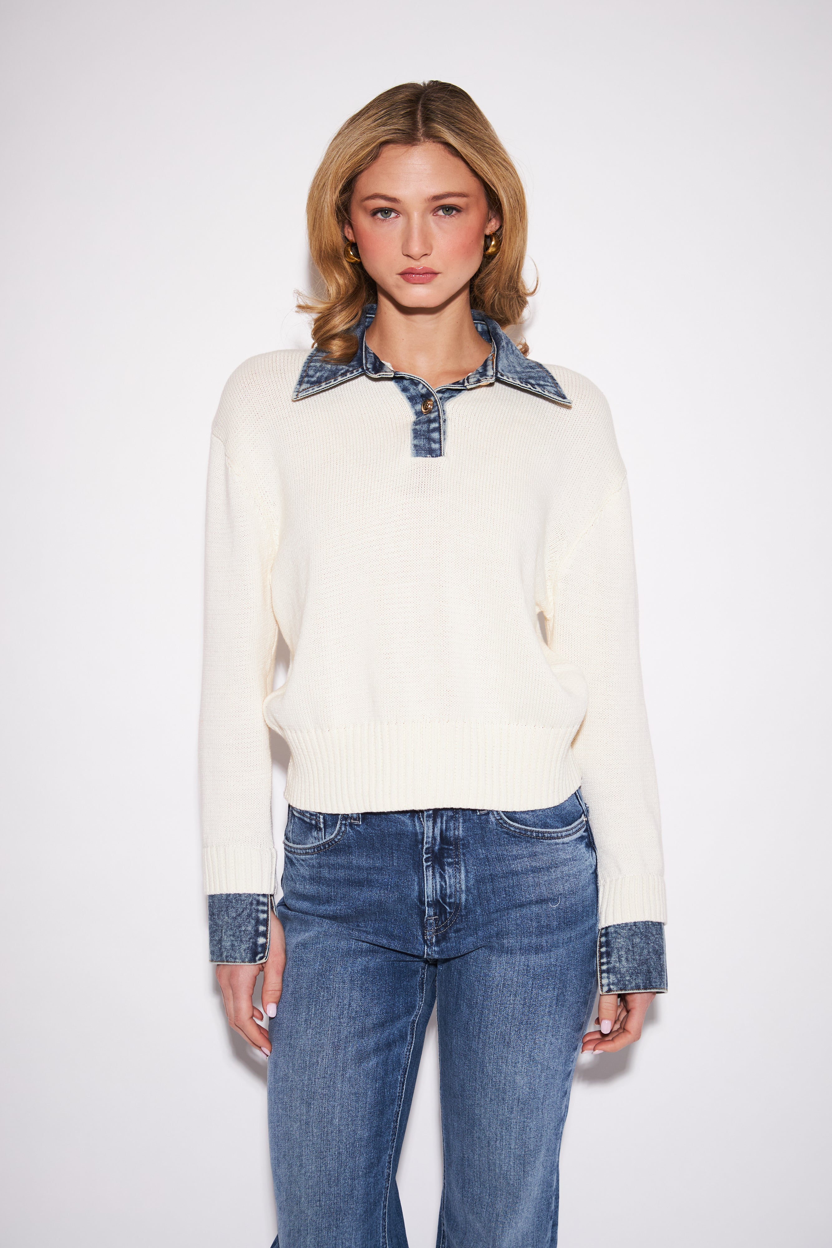 ELTON SWEATER - OXFORD DENIM