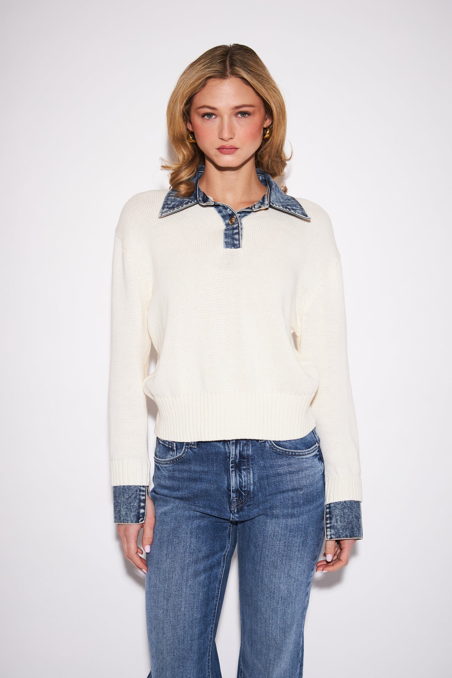 ELTON SWEATER - OXFORD DENIM