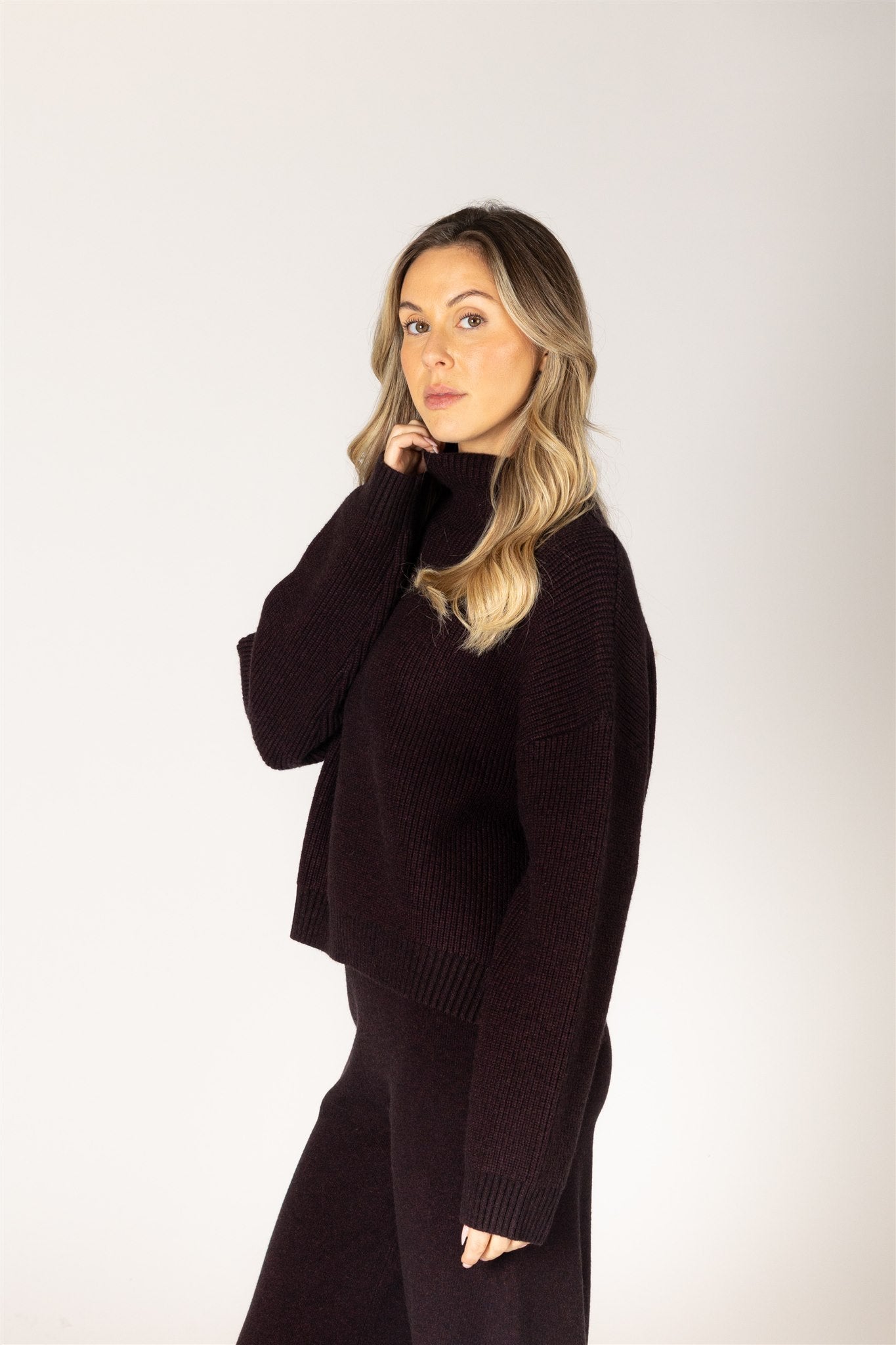 EVOLET MOCK SWEATER - ACAI