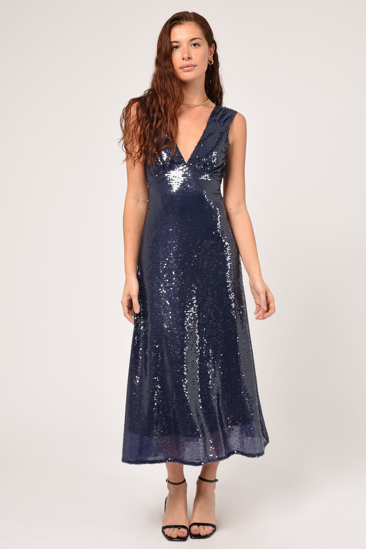 KONNIE SEQUIN MIDI DRESS