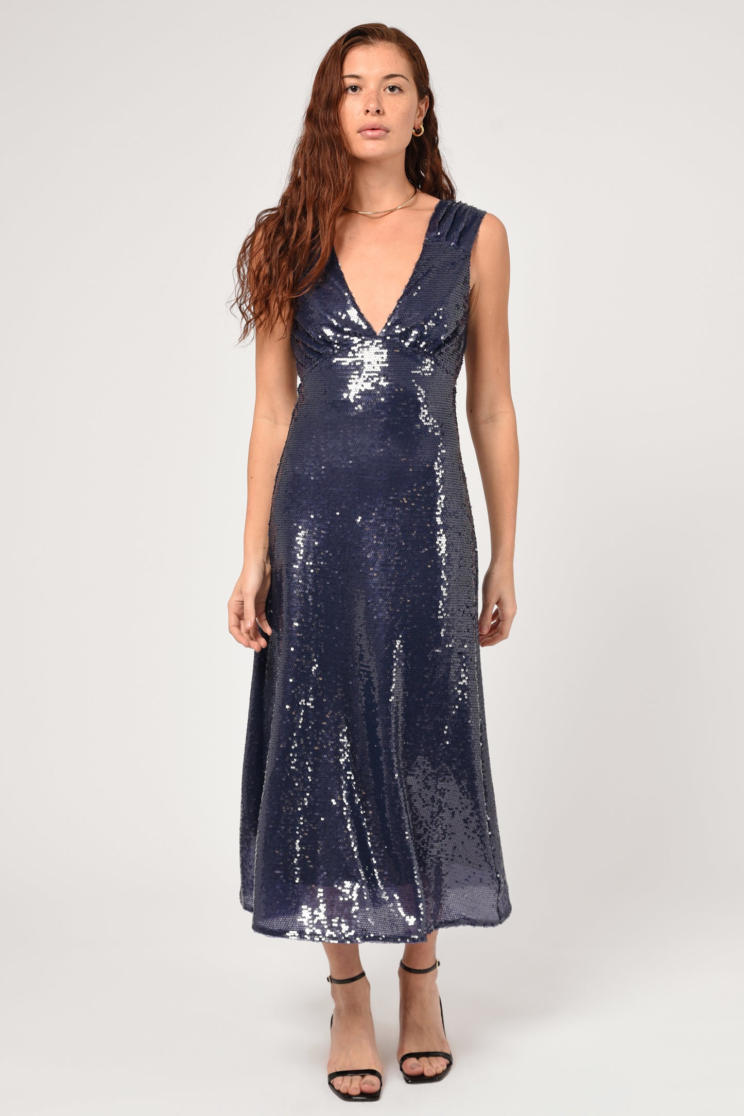 KONNIE SEQUIN MIDI DRESS