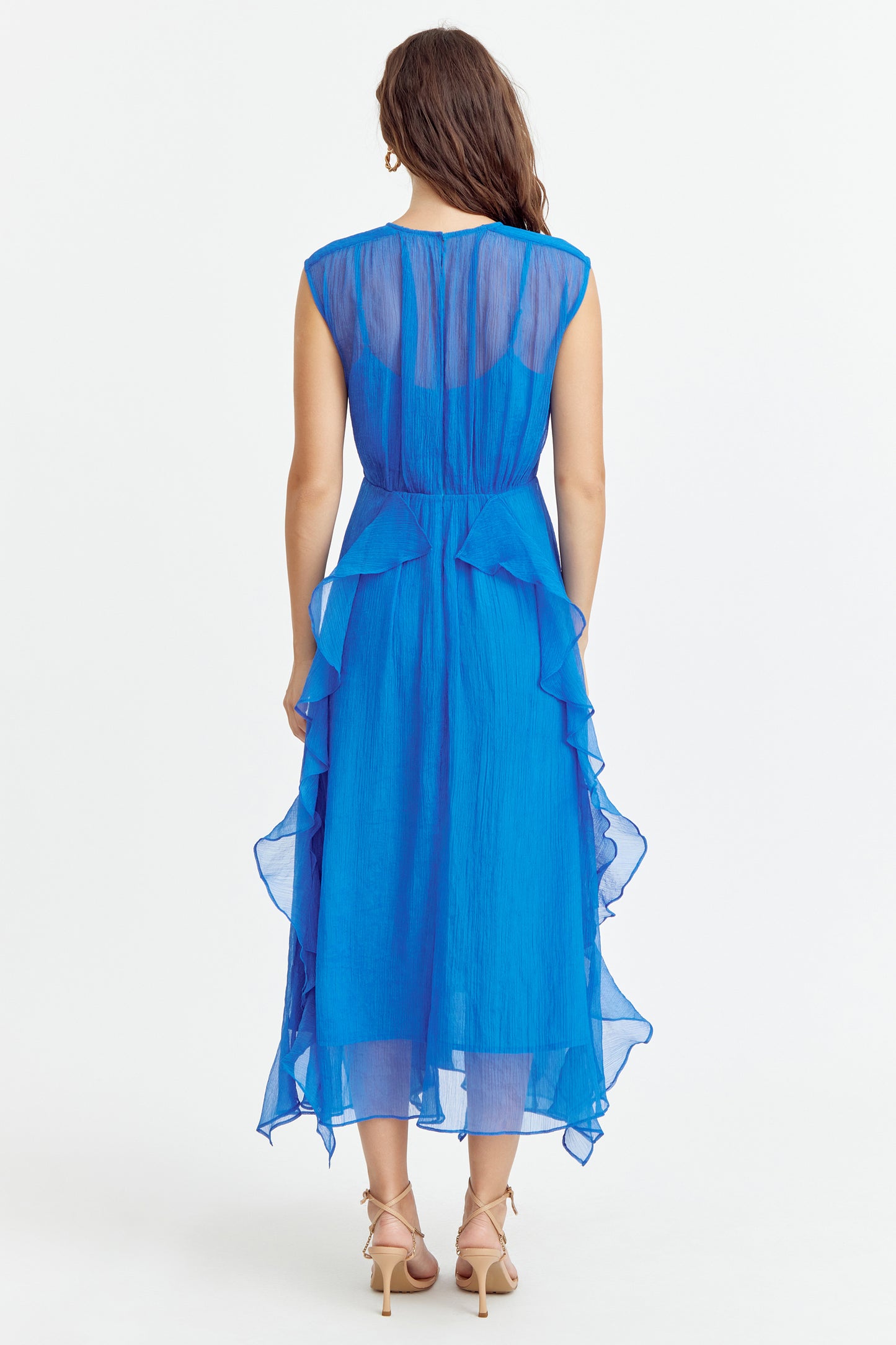 ROSALIE RUFFLED MIDI DRESS