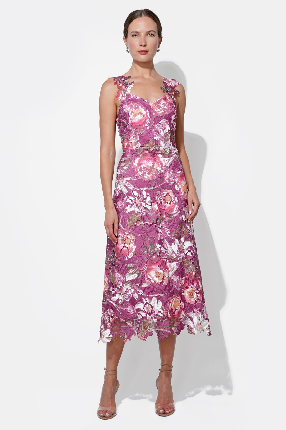 PRUDENCE LACE MIDI DRESS