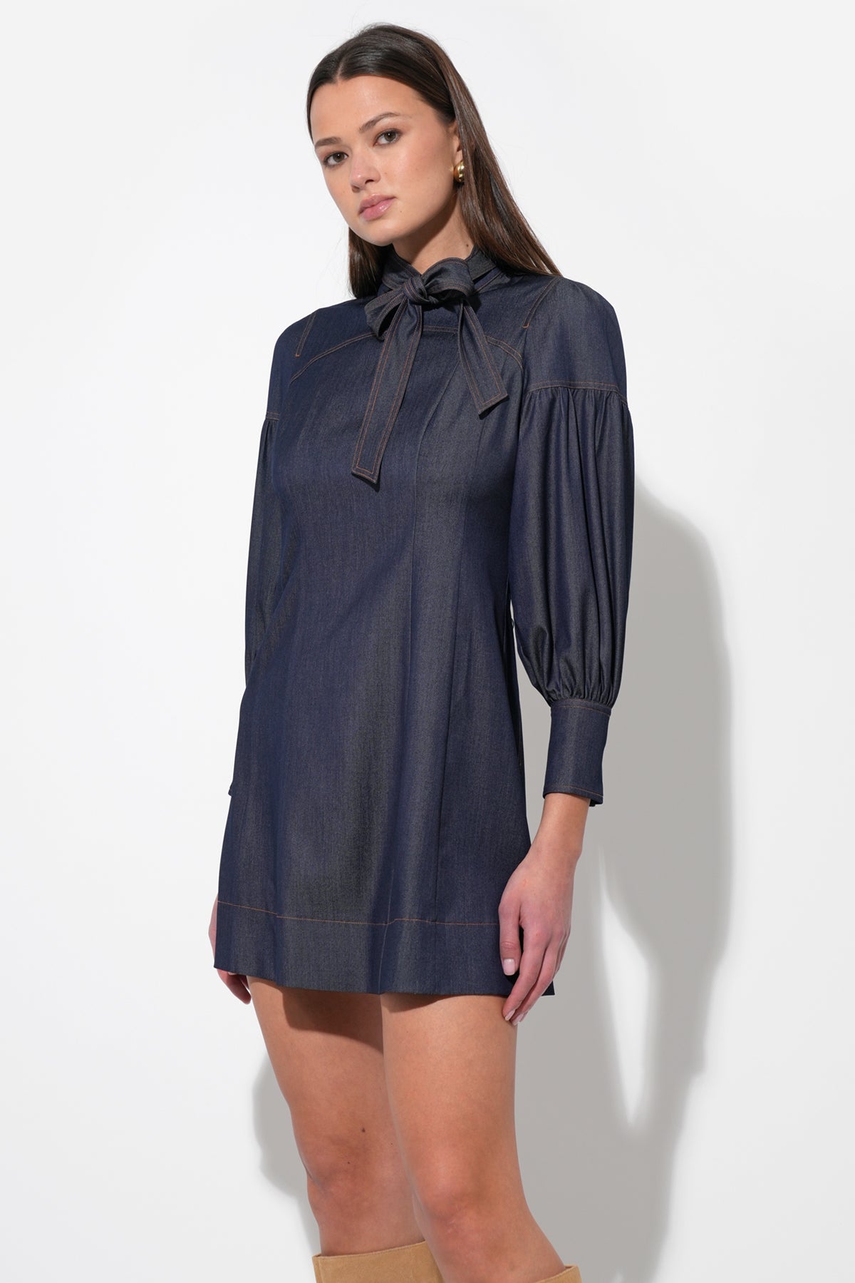 LILITH DENIM MINI DRESS
