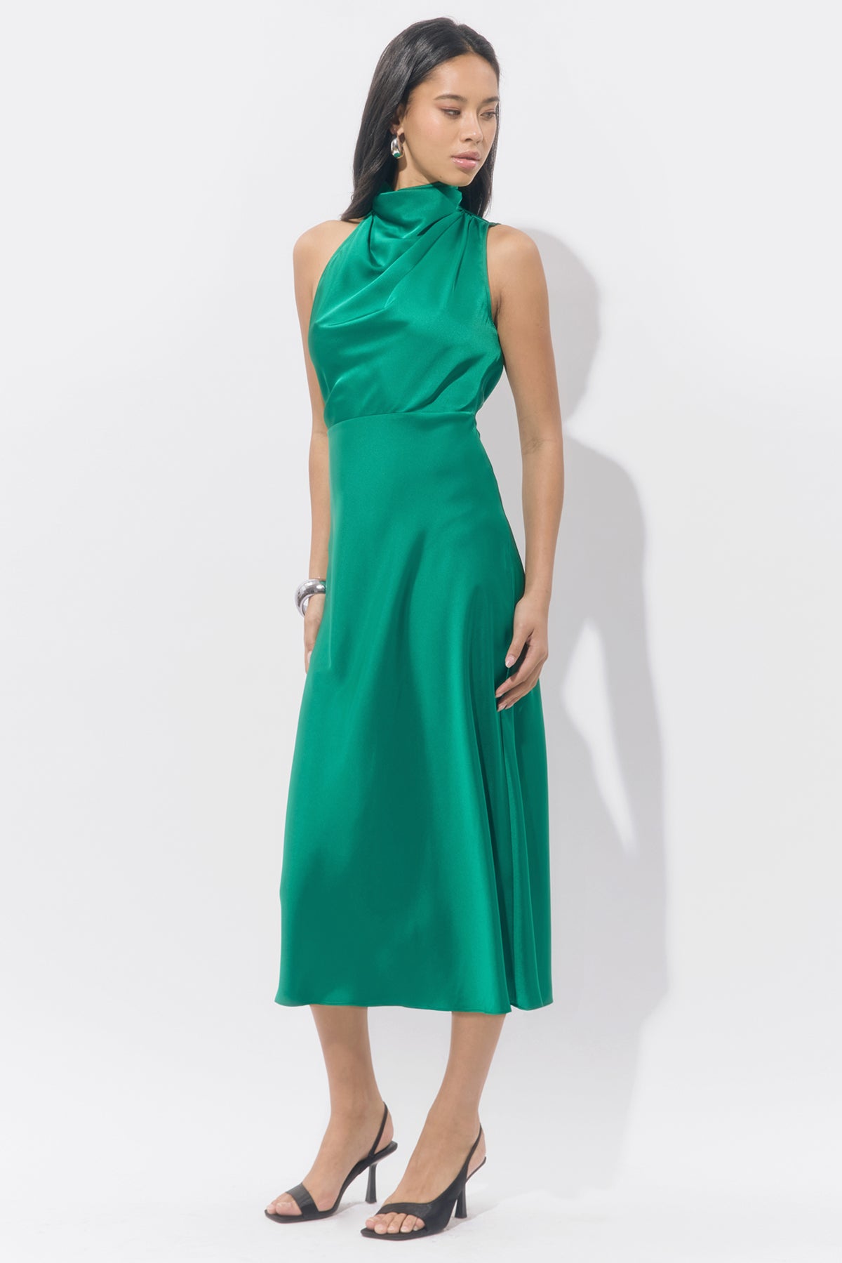 JODIE SATIN MIDI DRESS