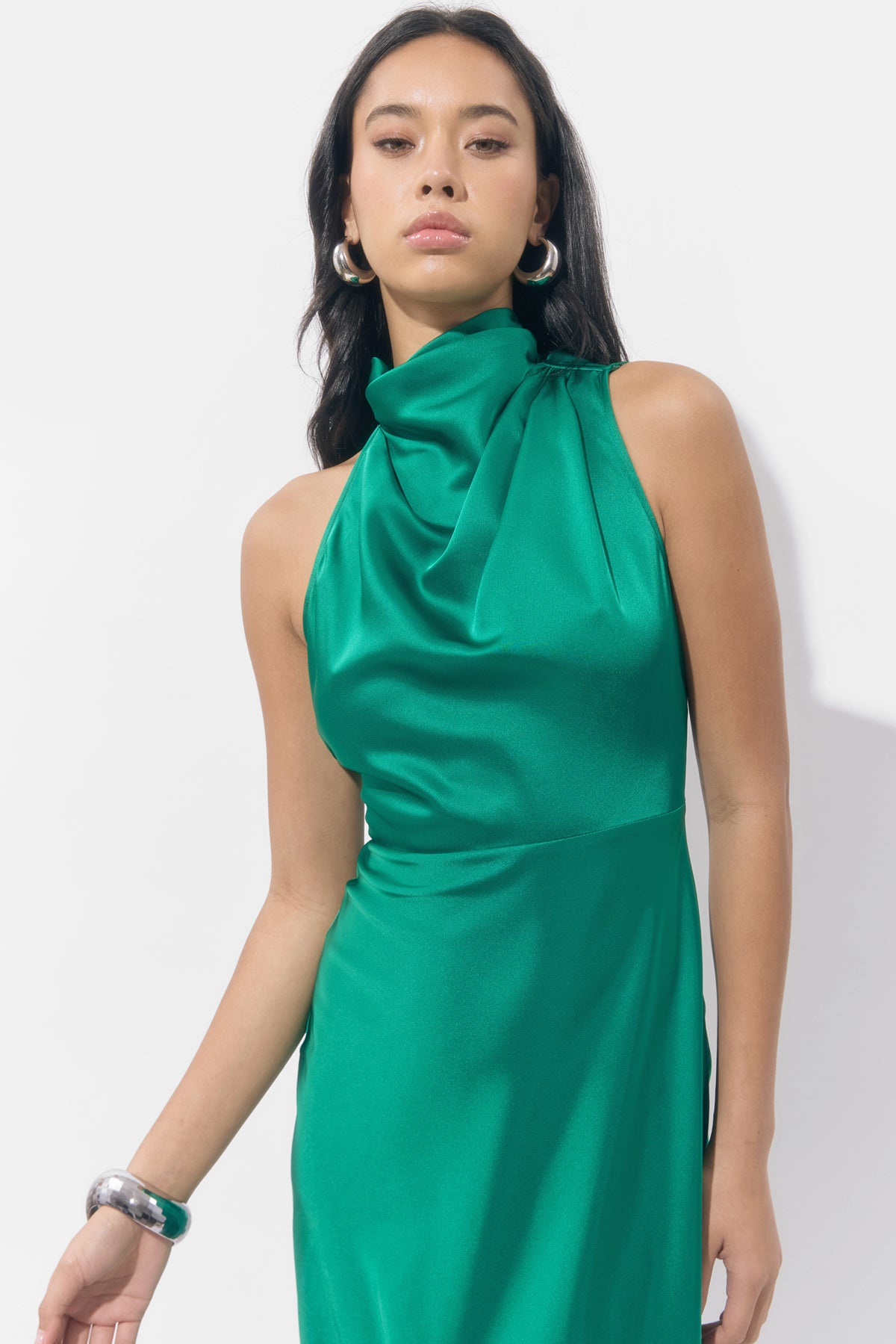 JODIE SATIN MIDI DRESS