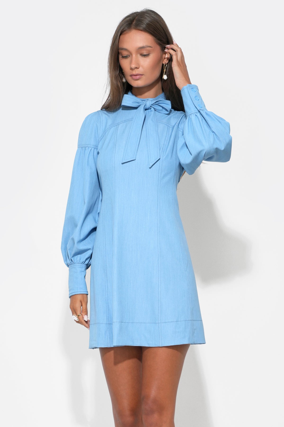 MAYA DENIM MINI DRESS