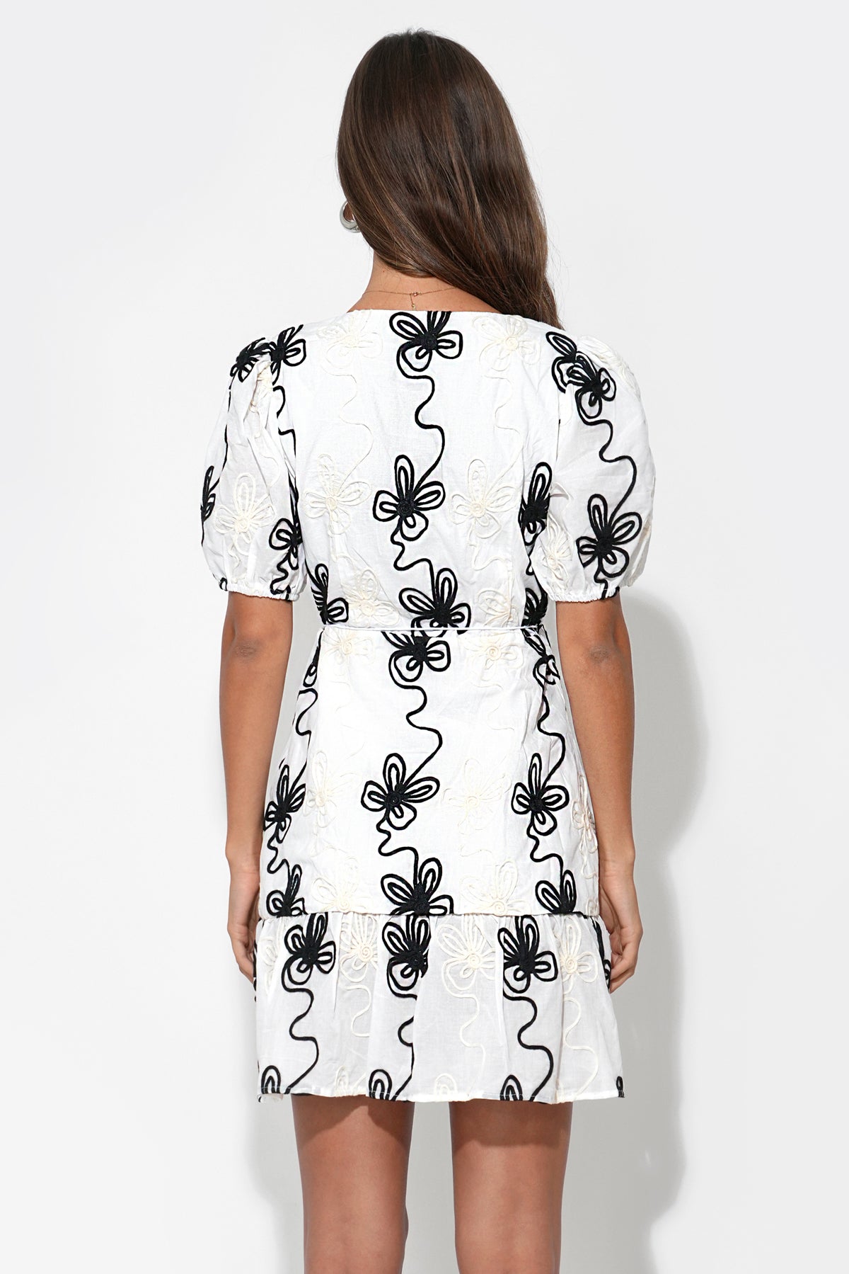 MIA WRAP EMBROIDERY DRESS
