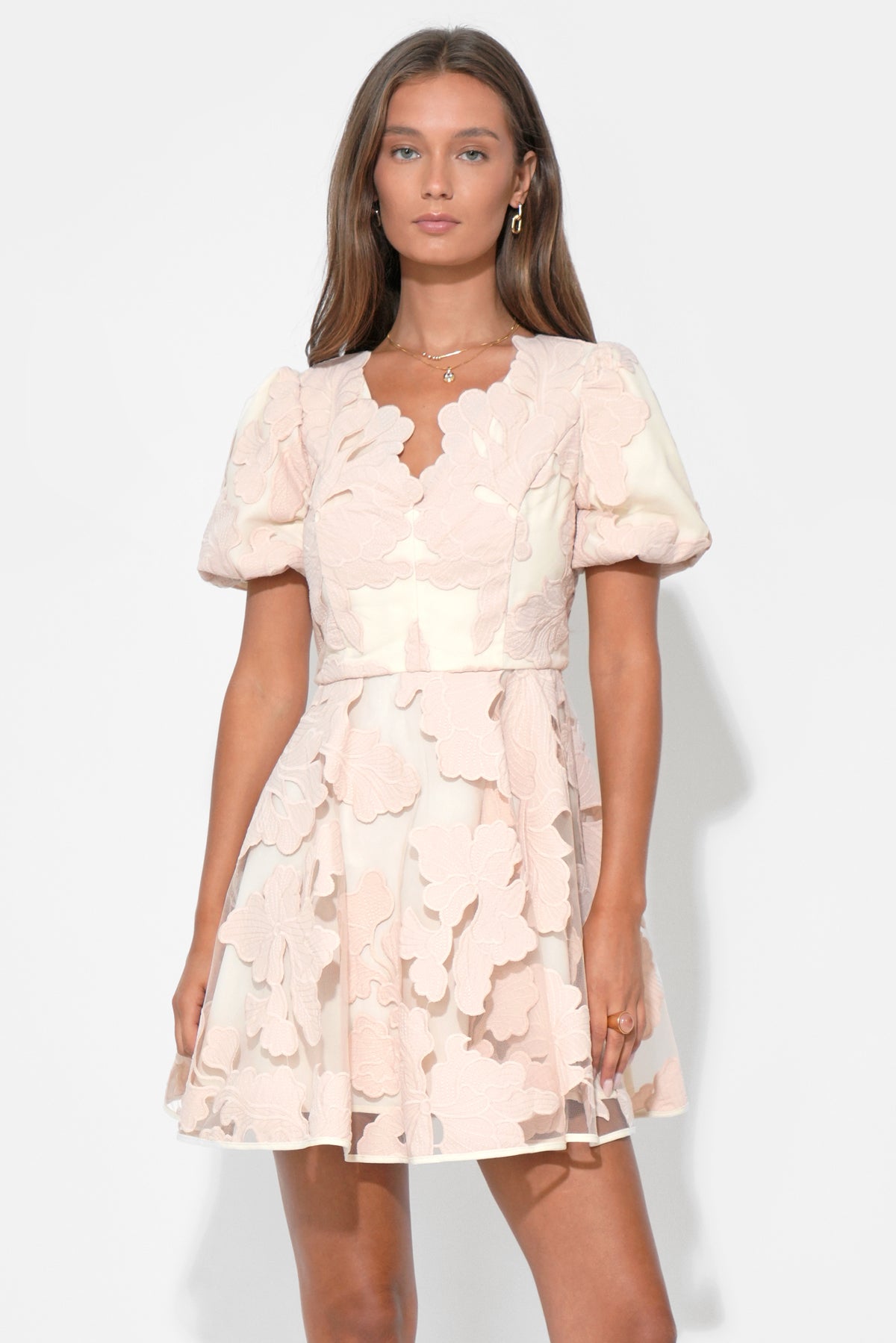 ARIANA EMBROIDERED MINI DRESS