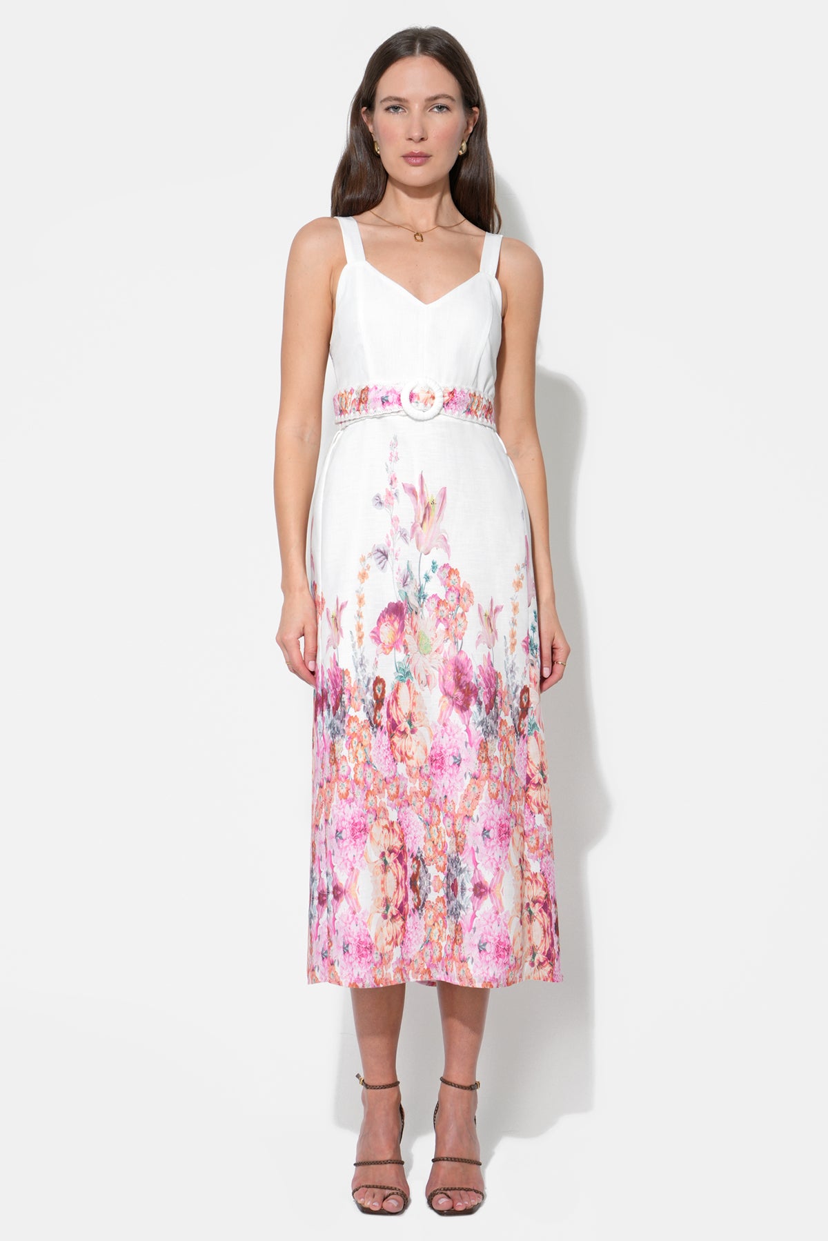 REMI FLORAL MIDI DRESS