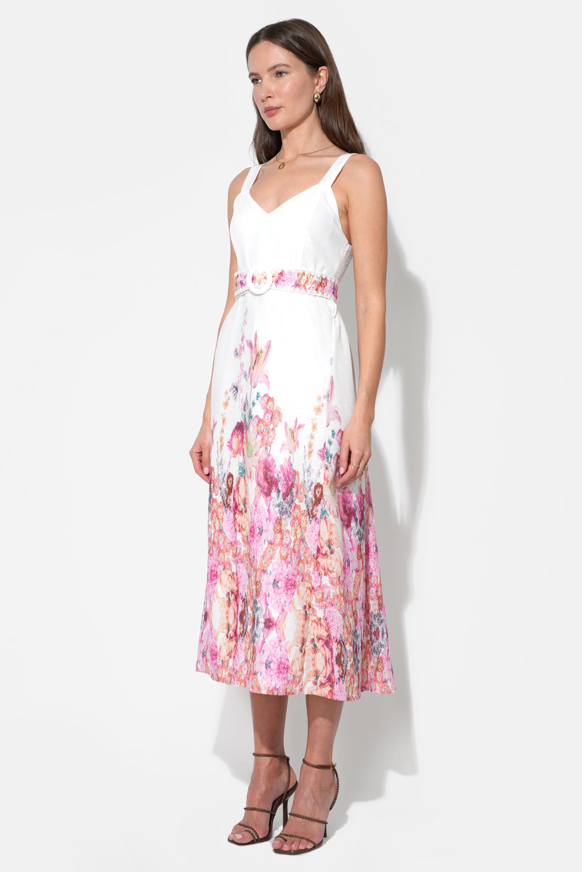 REMI FLORAL MIDI DRESS