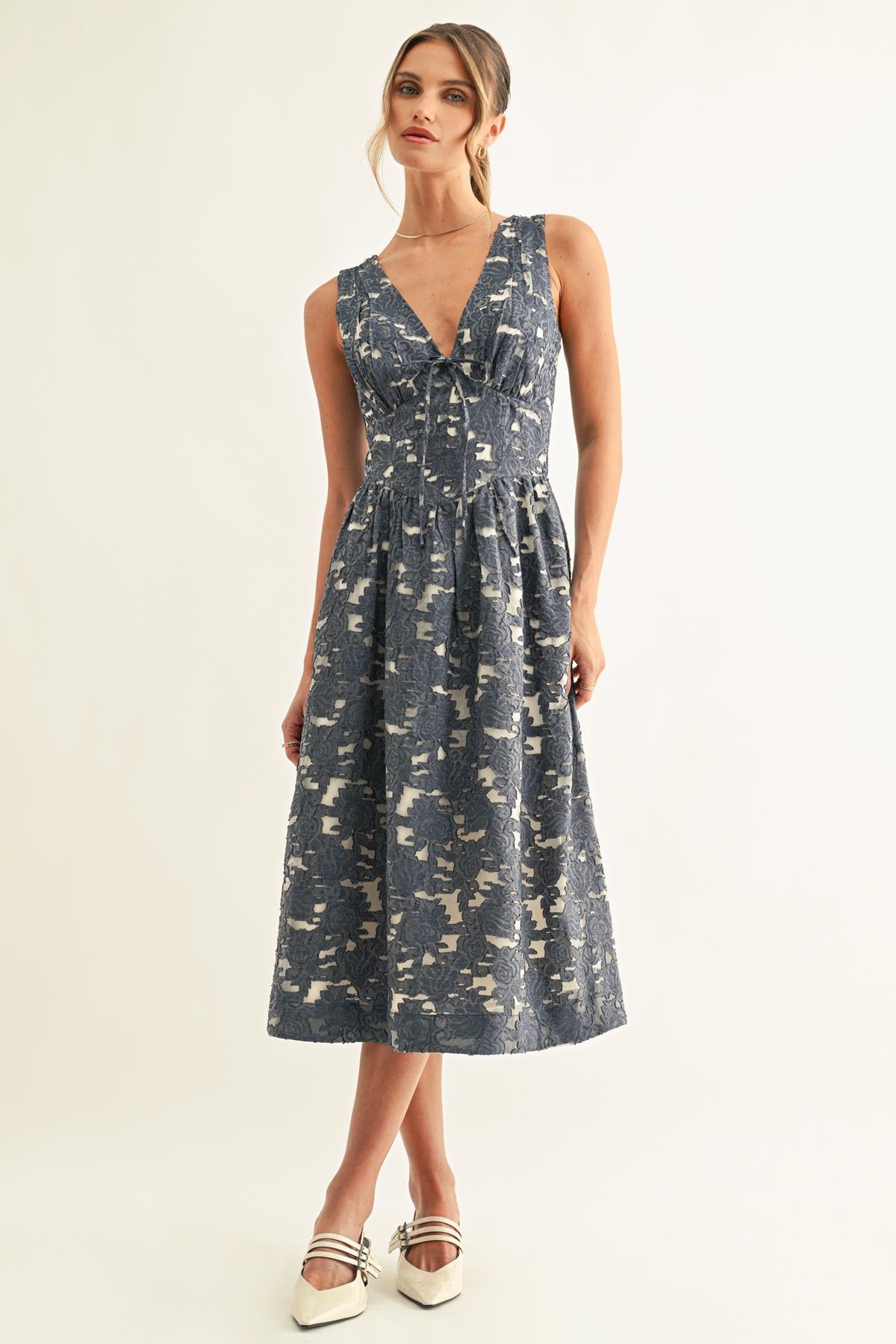 ARLETA CORSET MIDI DRESS