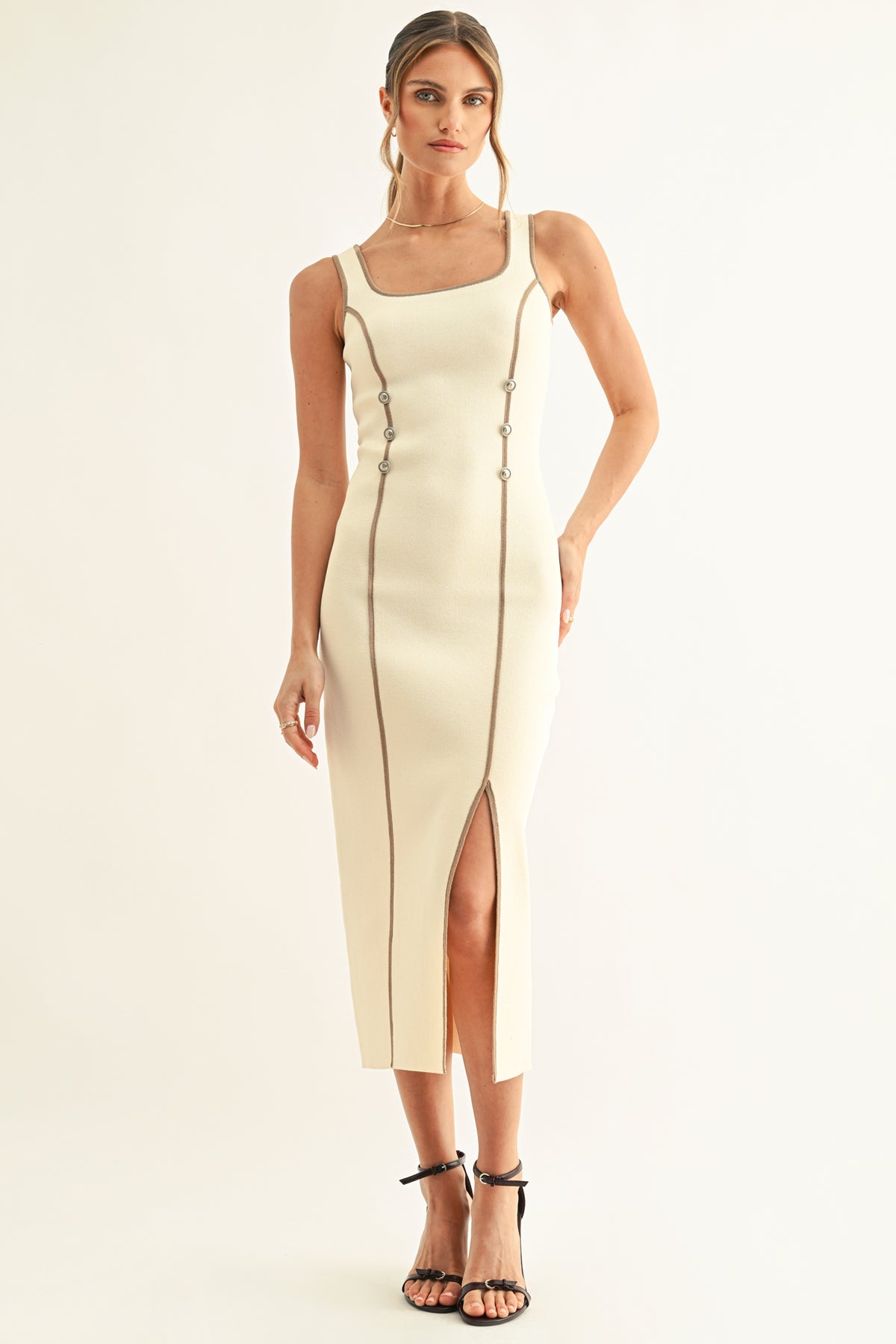 KRISS KNIT MIDI DRESS