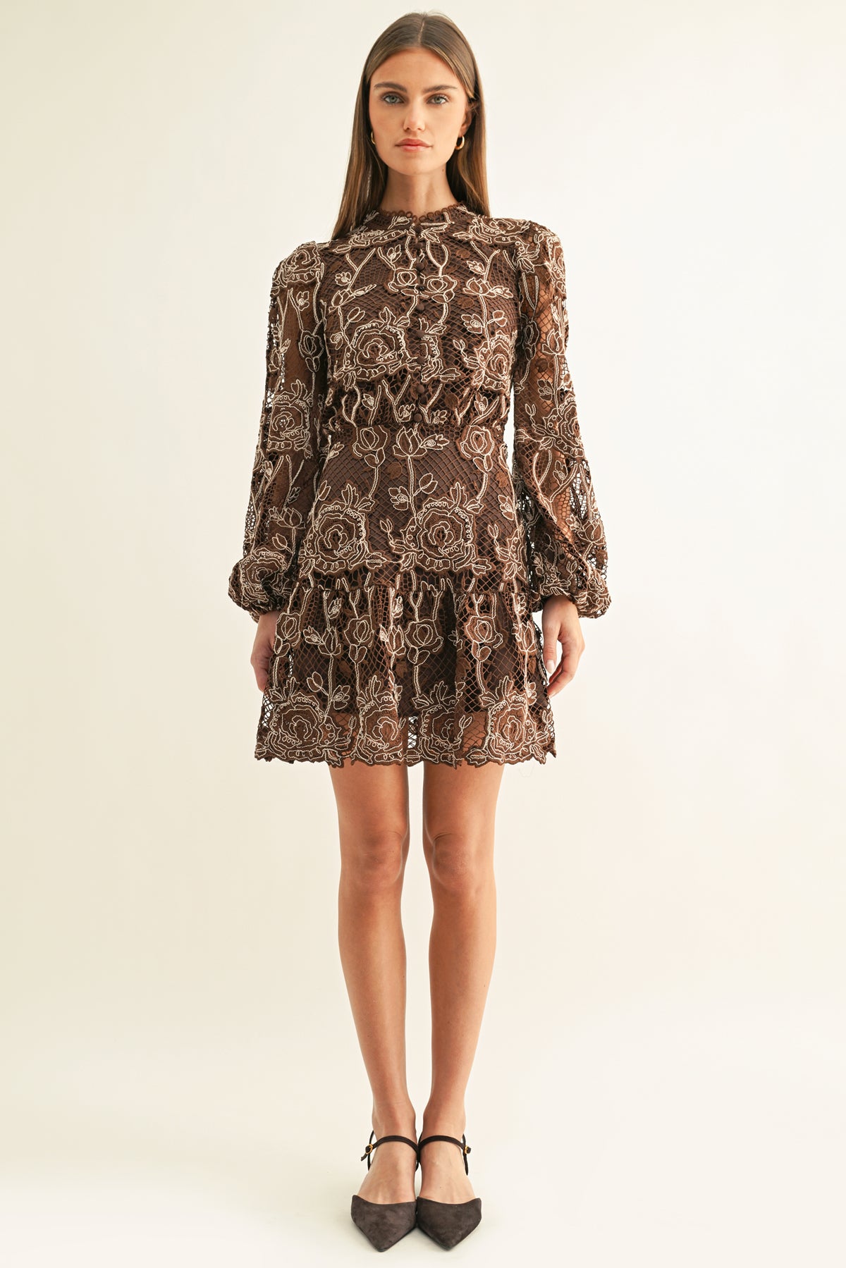 MAKAI LACE MINI DRESS