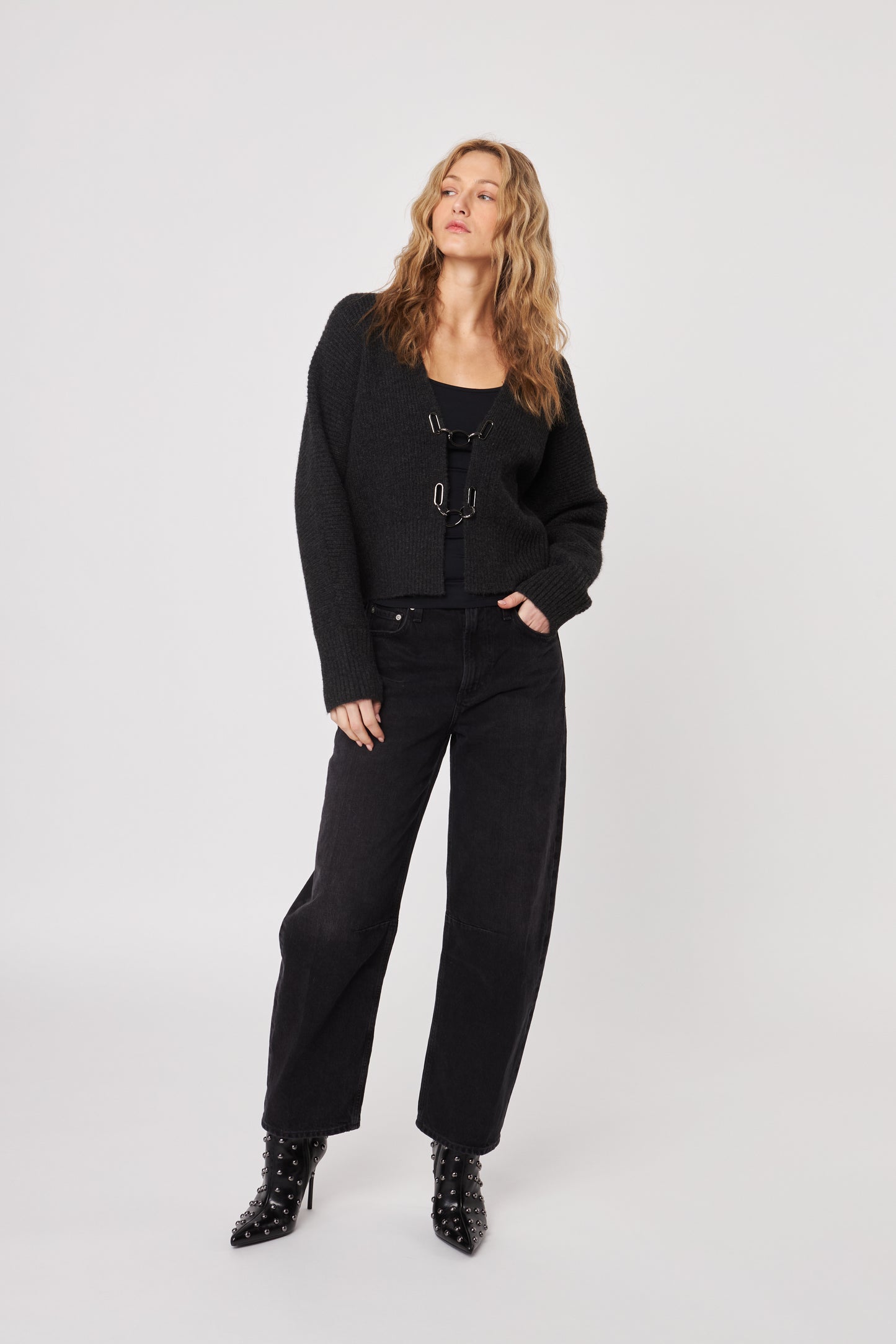 SASHA CARDIGAN - LONDON FOG