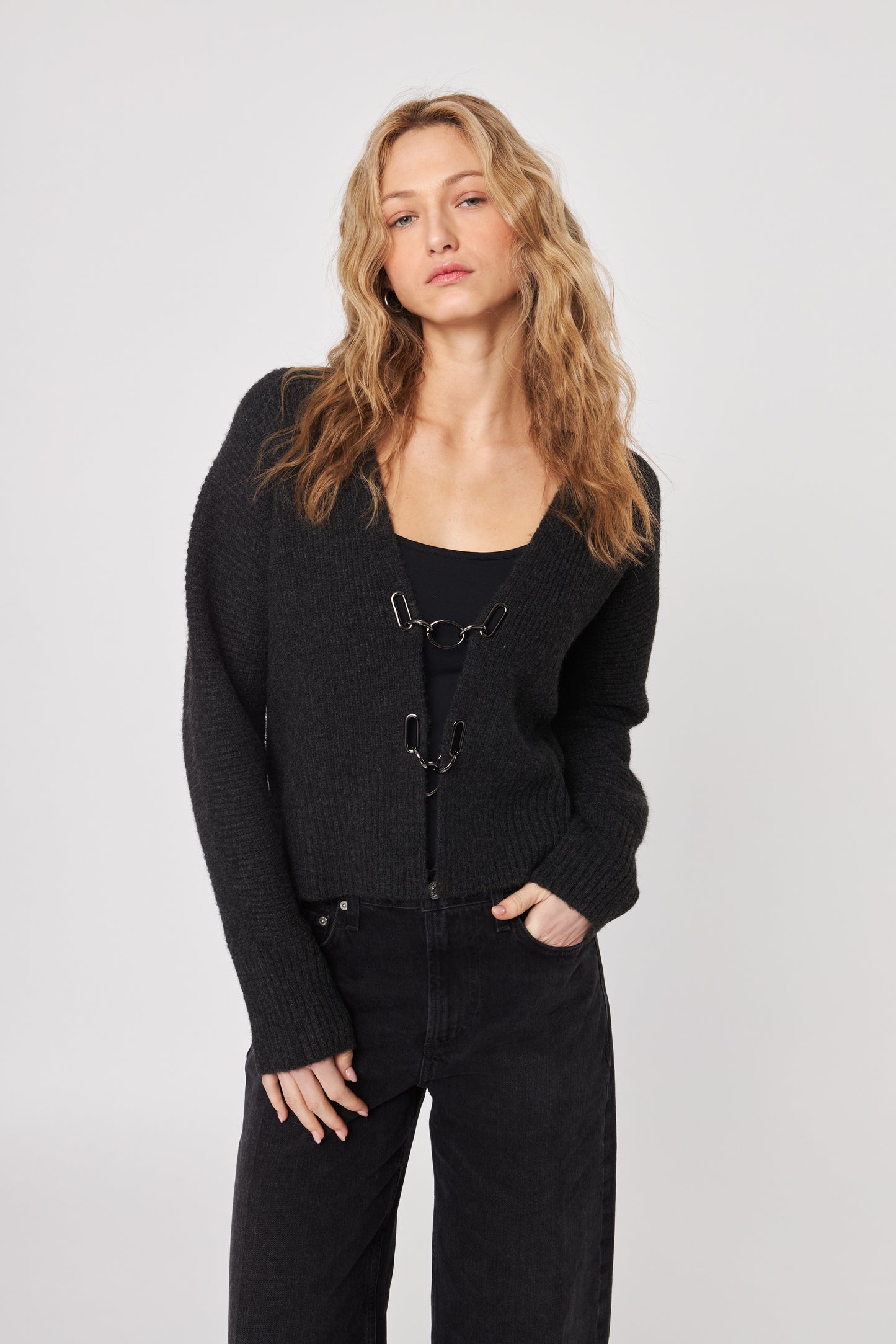 SASHA CARDIGAN - LONDON FOG